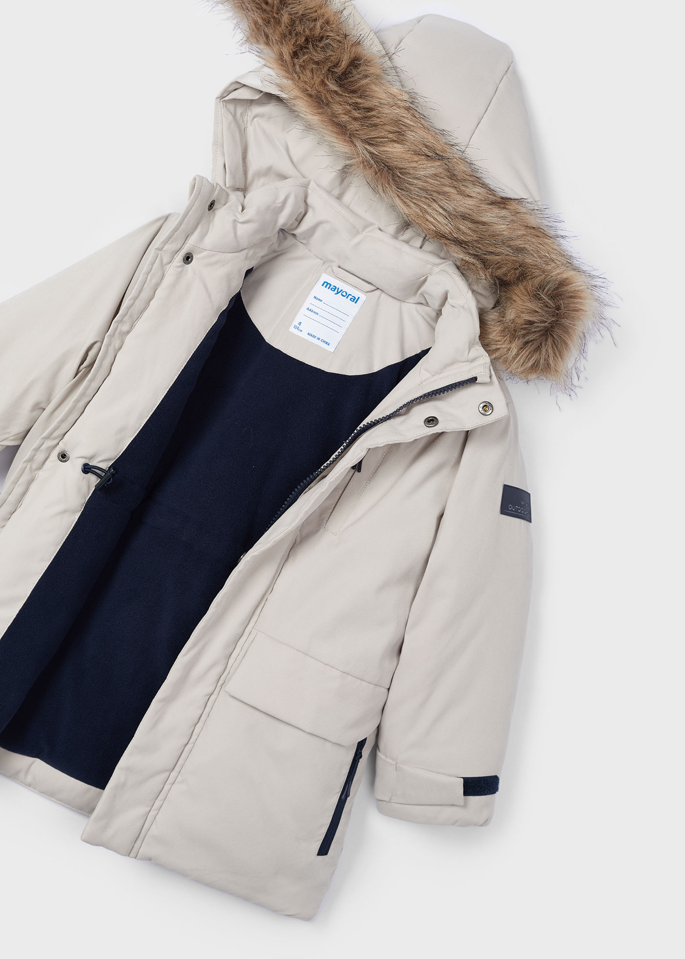 Boy Faux Fur Hood Parka