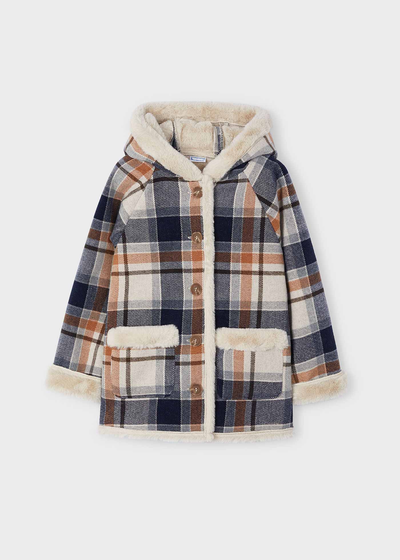 Girl Double-Face Checked Coat