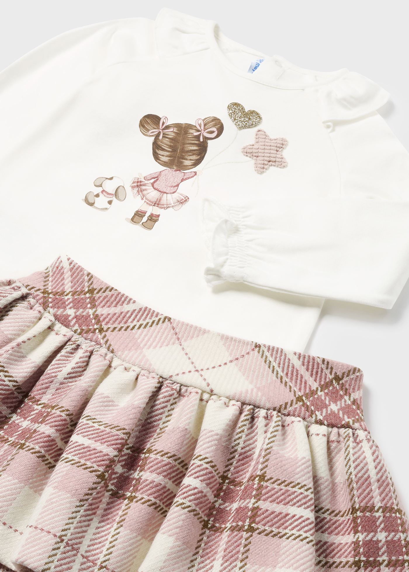 Baby Checked Skirt and T-Shirt Set