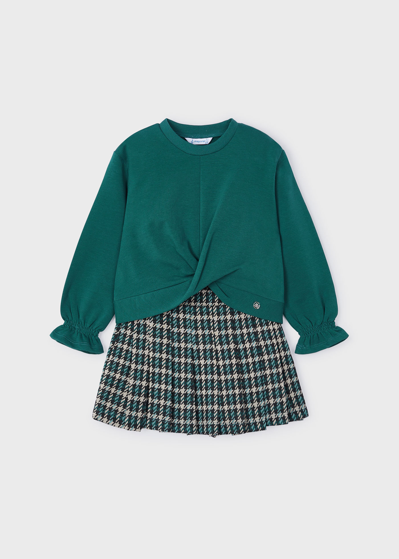 Completo gonna pantalone e felpa bambina