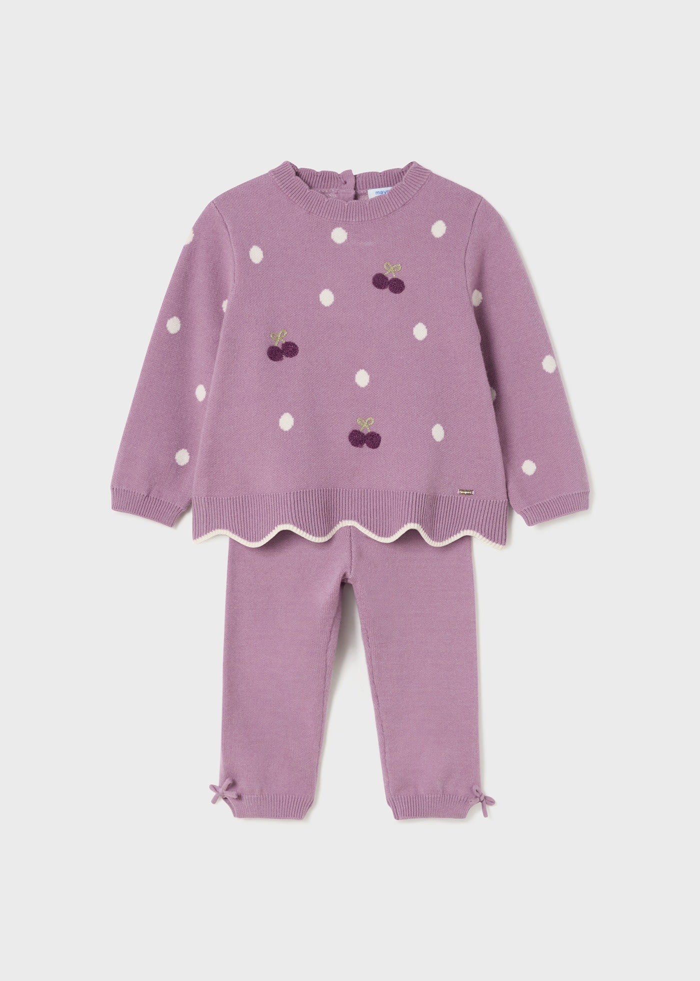 Ensemble pantalon et pull tricoté bébé