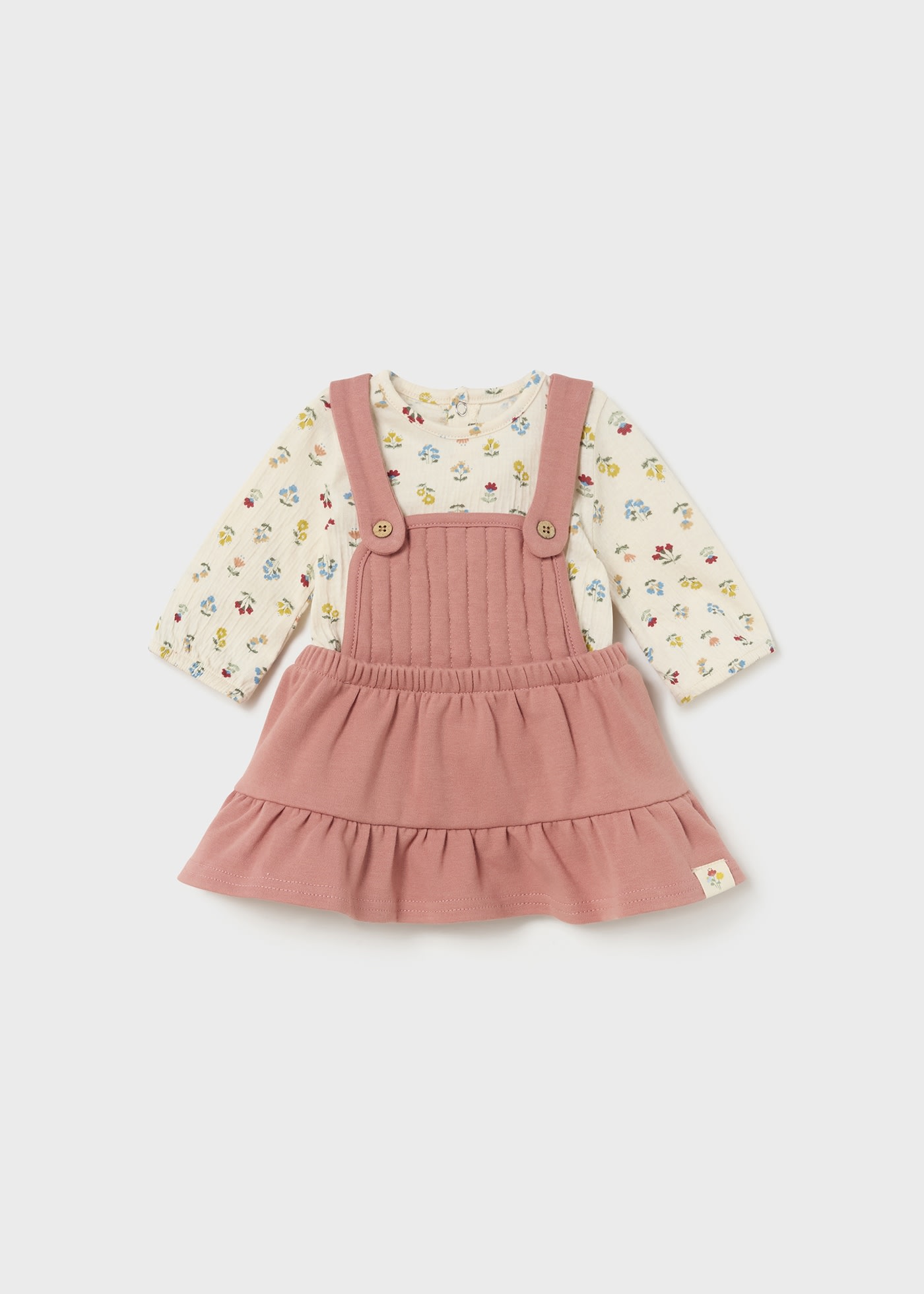 Newborn Girl Pinafore and T-Shirt Set