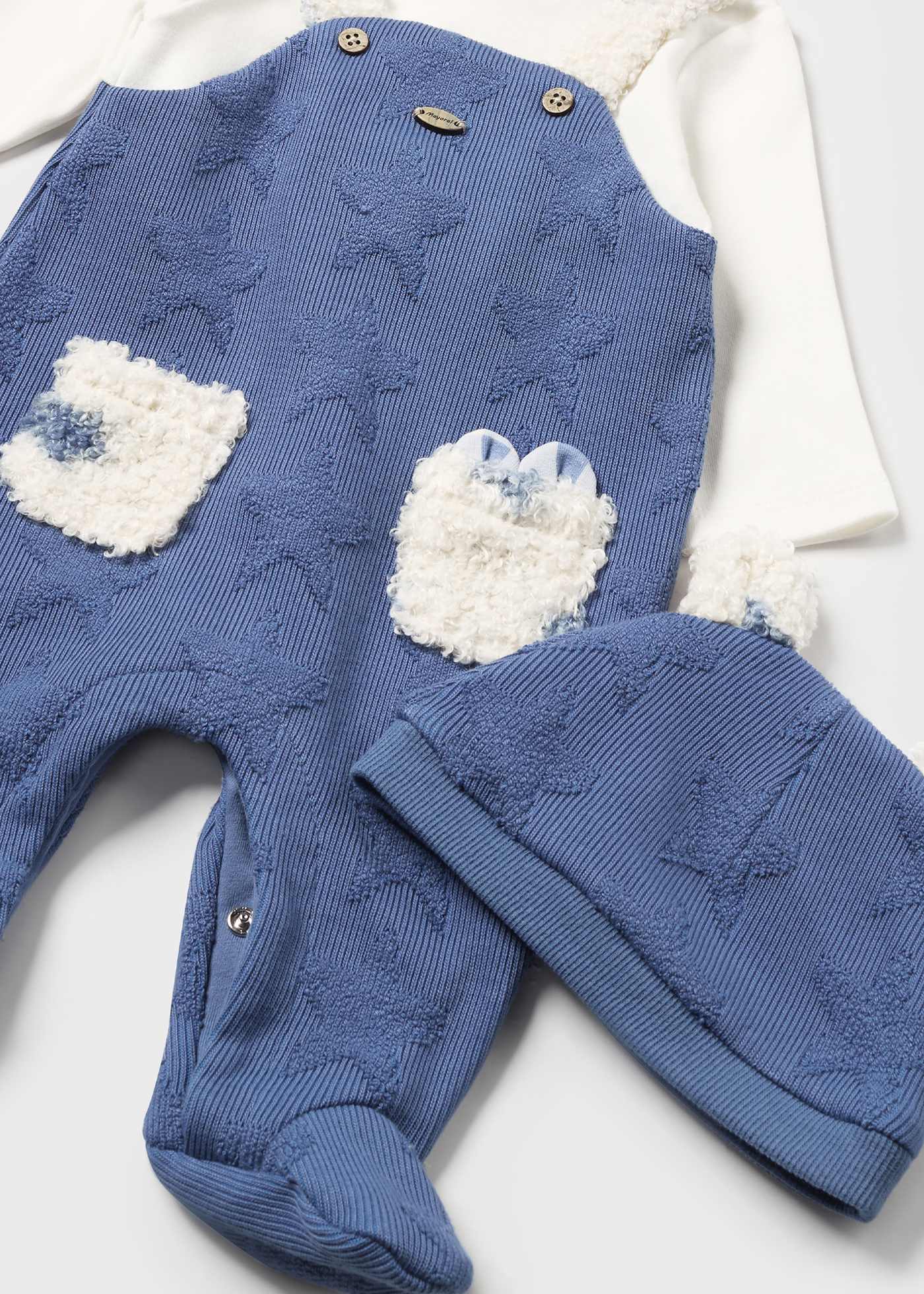 Newborn Boy Romper and Hat with Ears