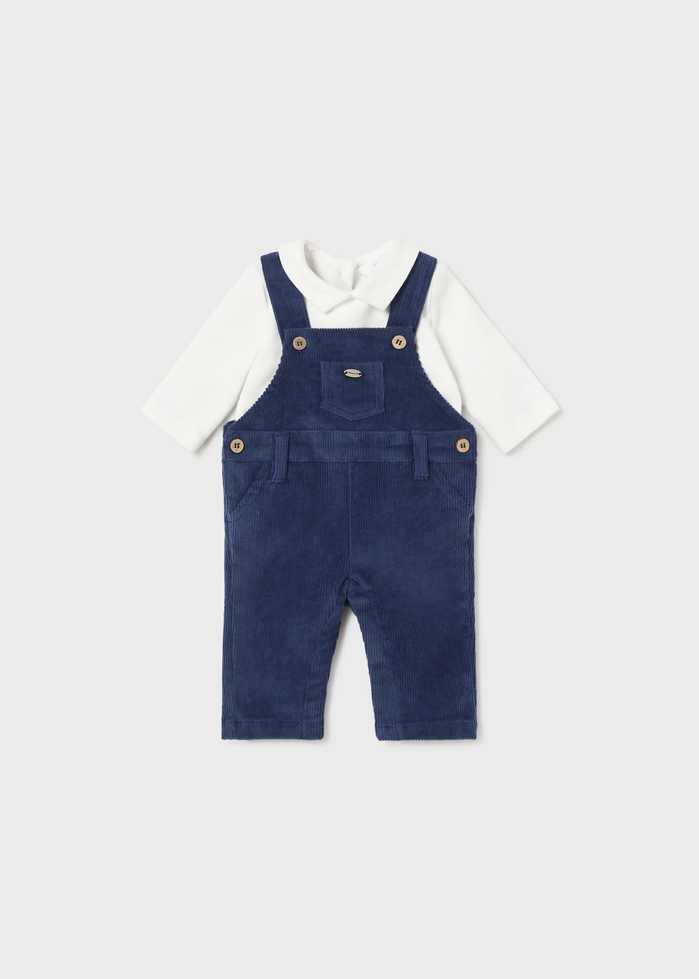 Set Cord-Latzhose und Shirt Neugeborene