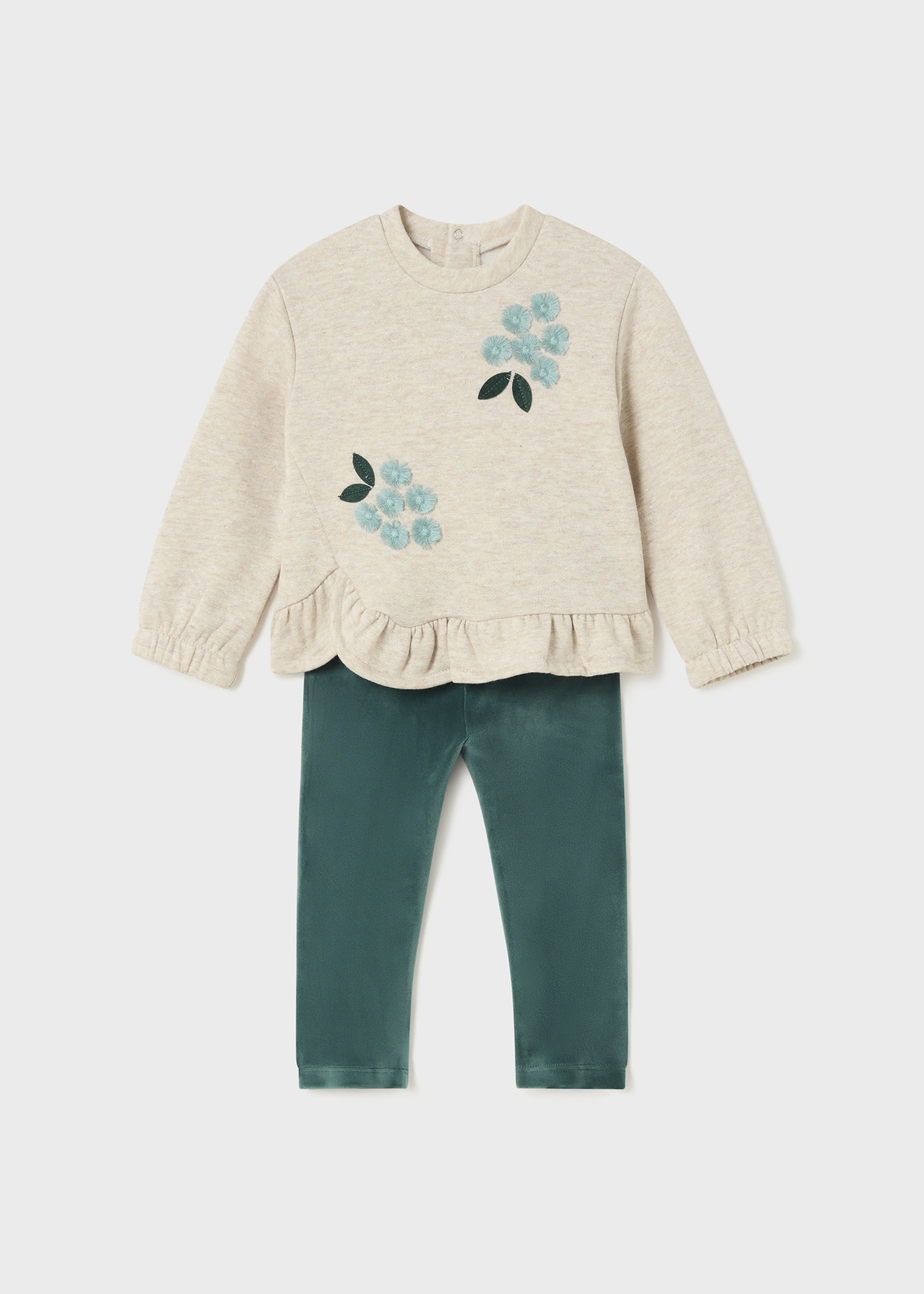 Ensemble leggings et sweat à volants bébé