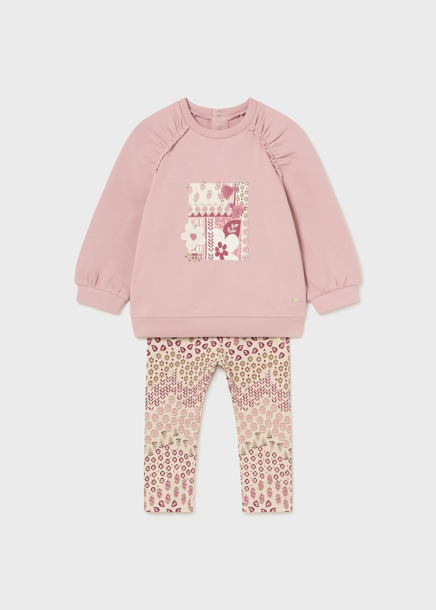 Set Leggings Sweatshirt mit Puffärmeln Baby