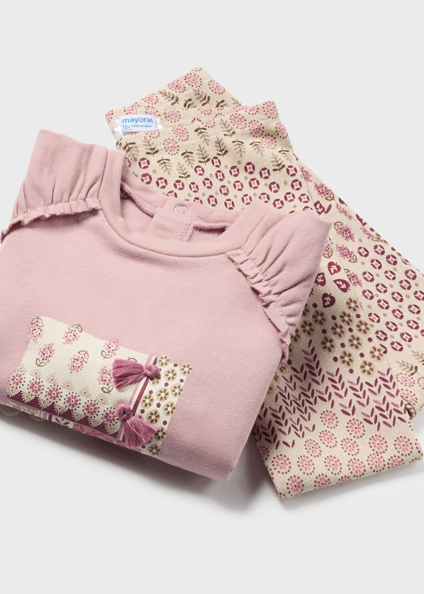 Set Leggings Sweatshirt mit Puffärmeln Baby