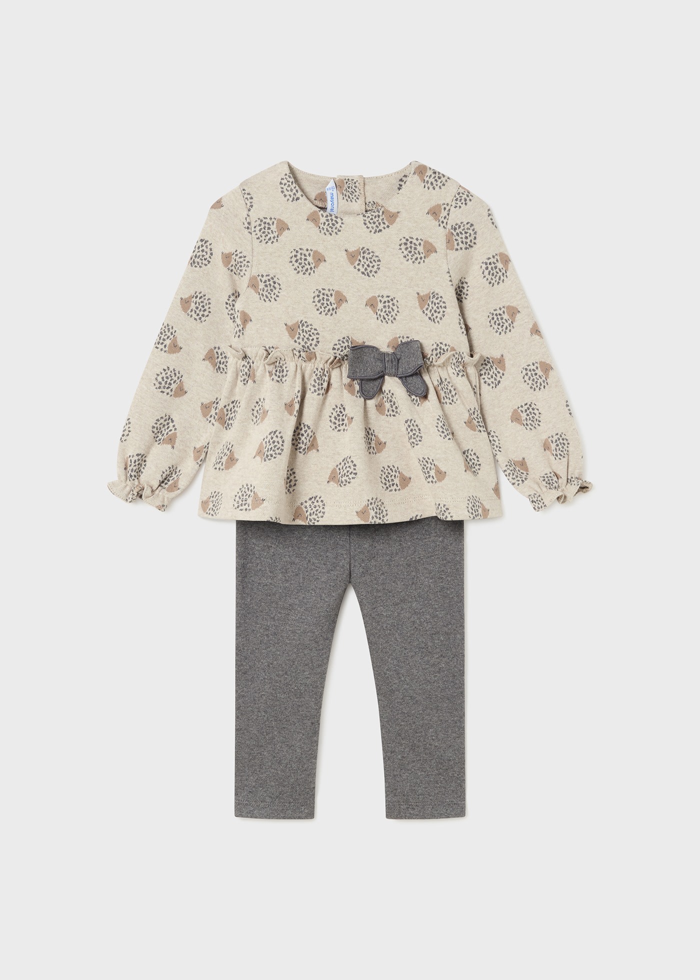 Ensemble legging et sweat-shirt à nœuds bébé