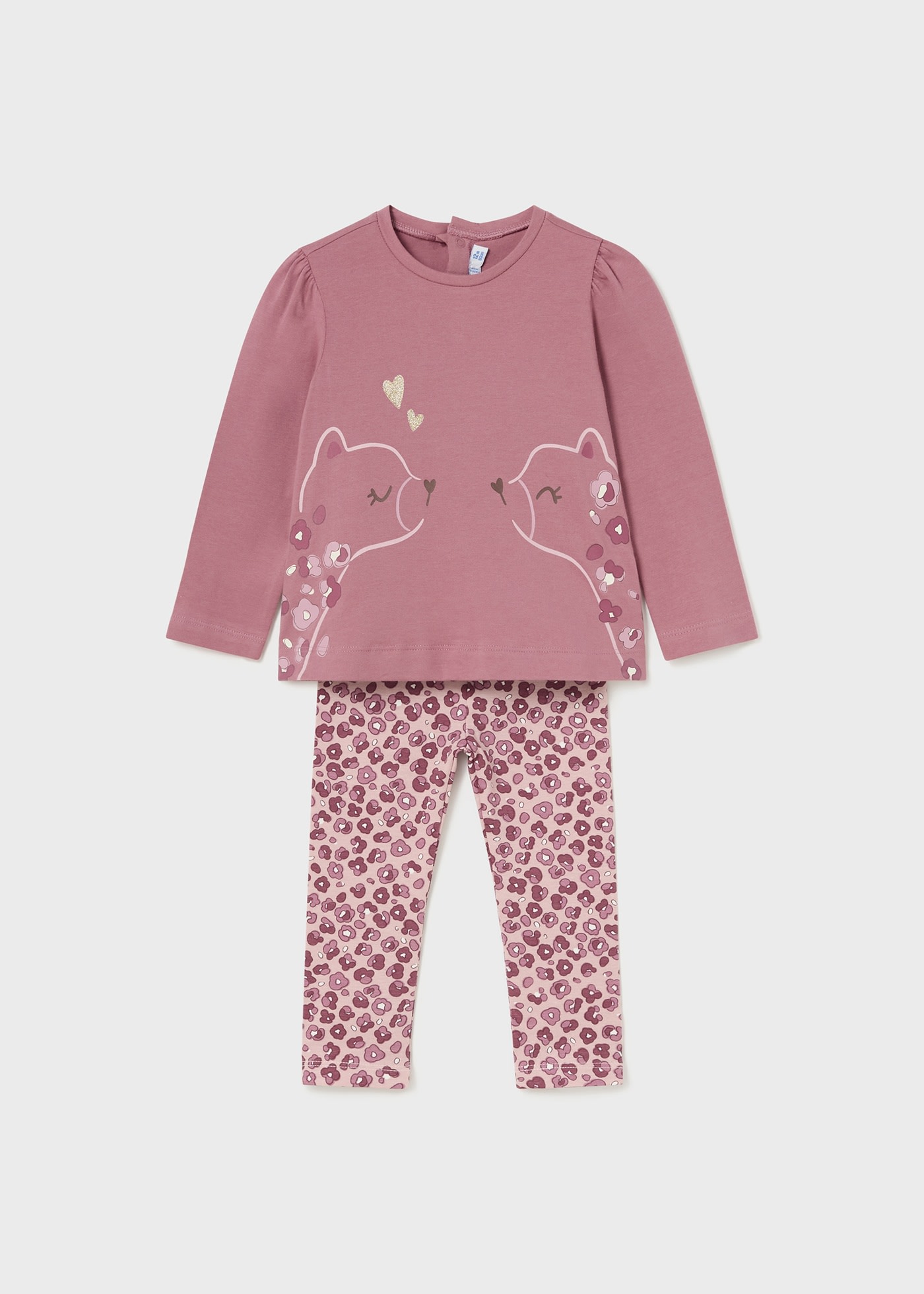 Ensemble leggings imprimés et t-shirt bébé