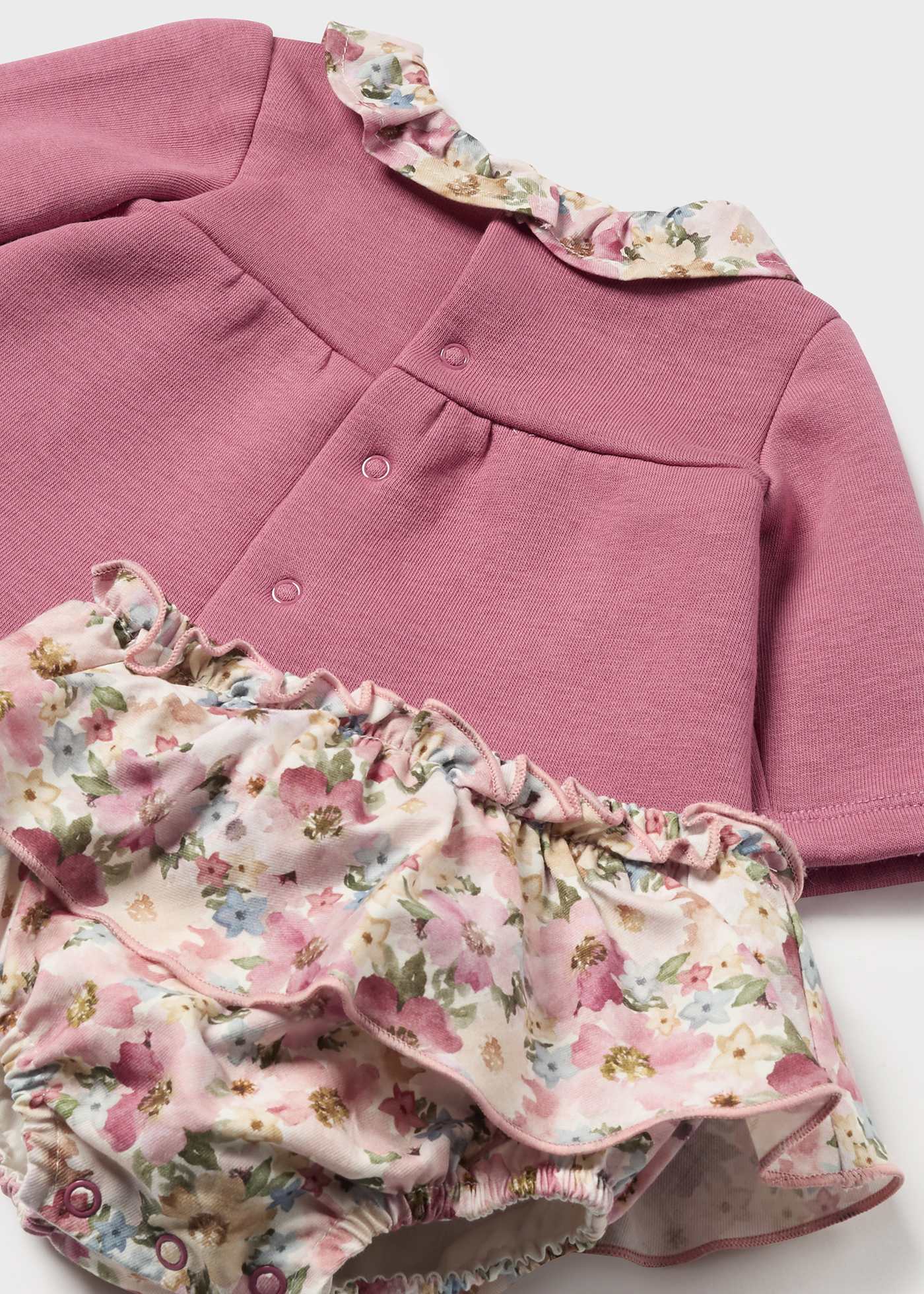 Conjunto falda y sudadera flores recién nacida