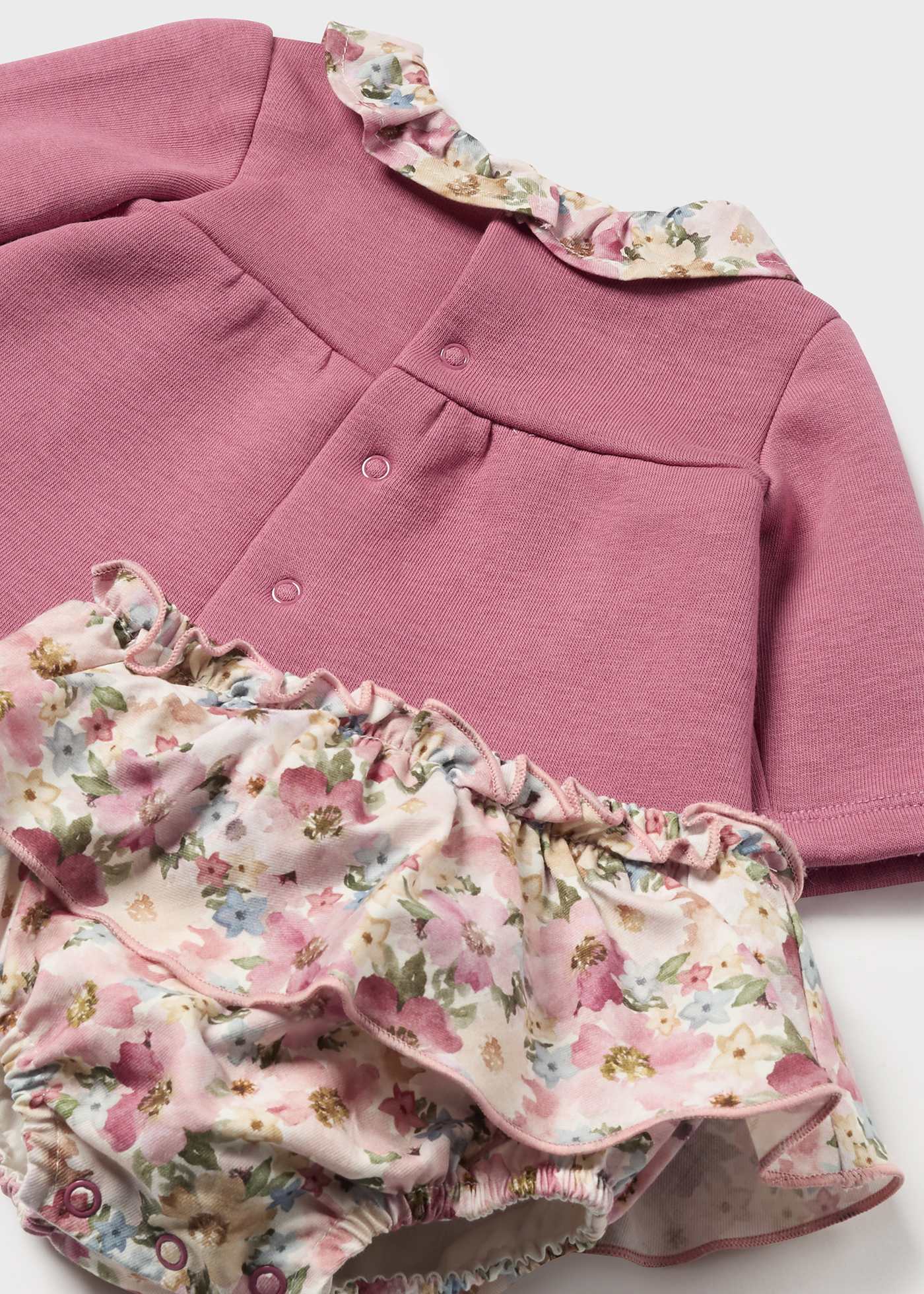 Set fusta si bluza flori nou-nascut