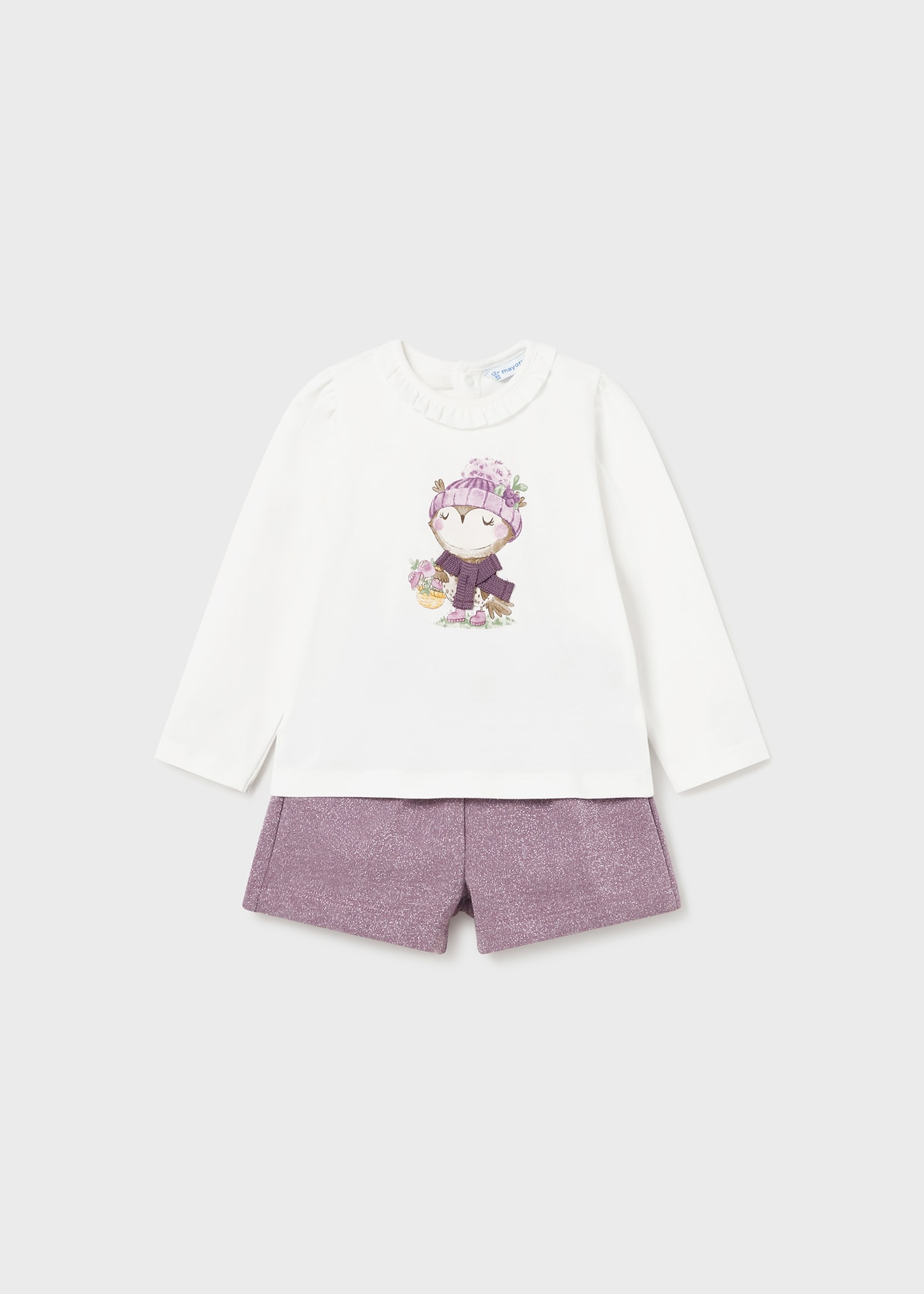 Комплект с къс панталон и тениска за бебе