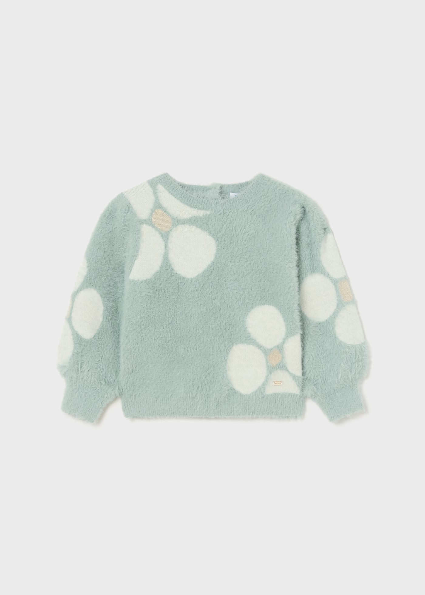 Pulover flori jacquard bebe