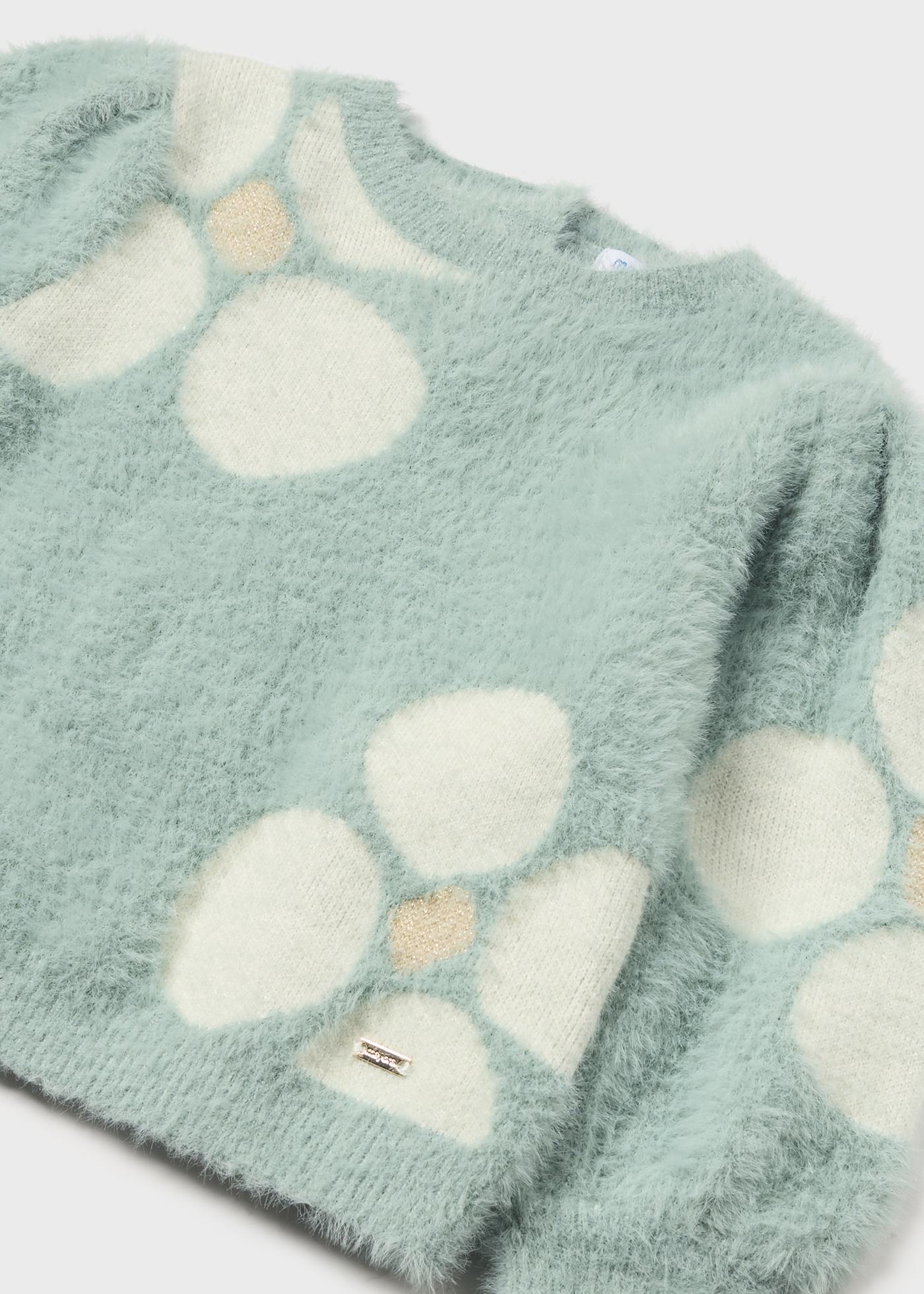 Pulover flori jacquard bebe