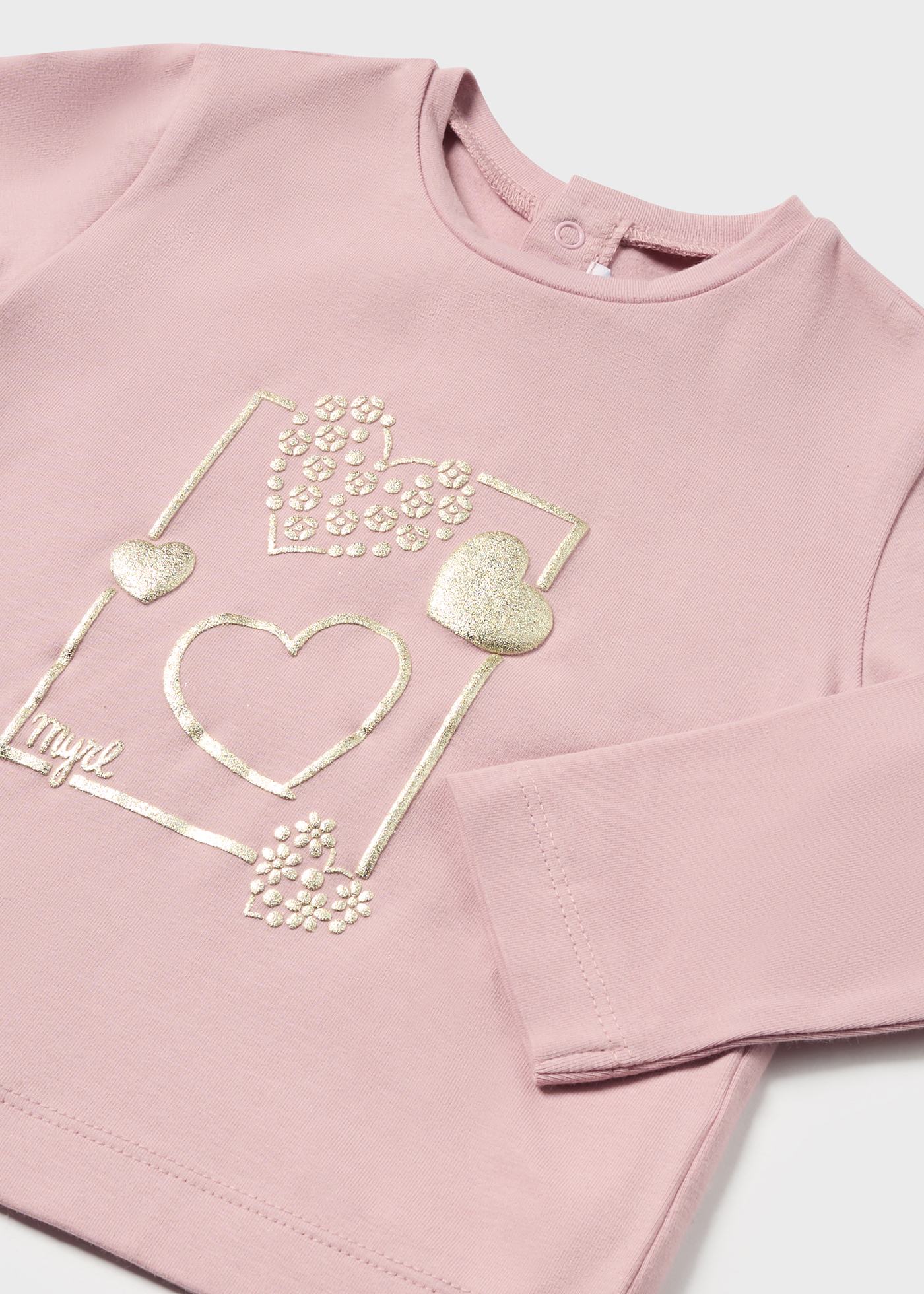 Camiseta básica corazones bebé