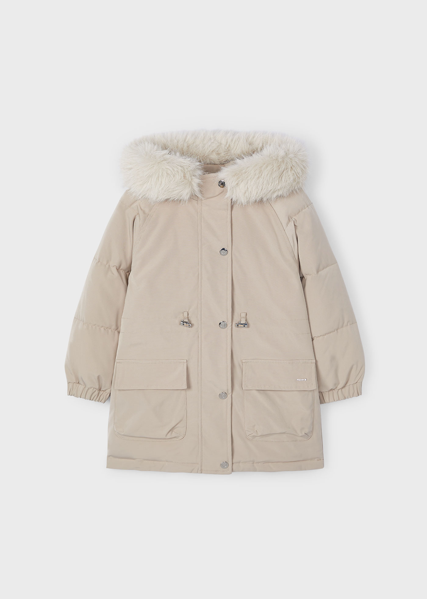 Girl Parka Coat Sepia | Mayoral