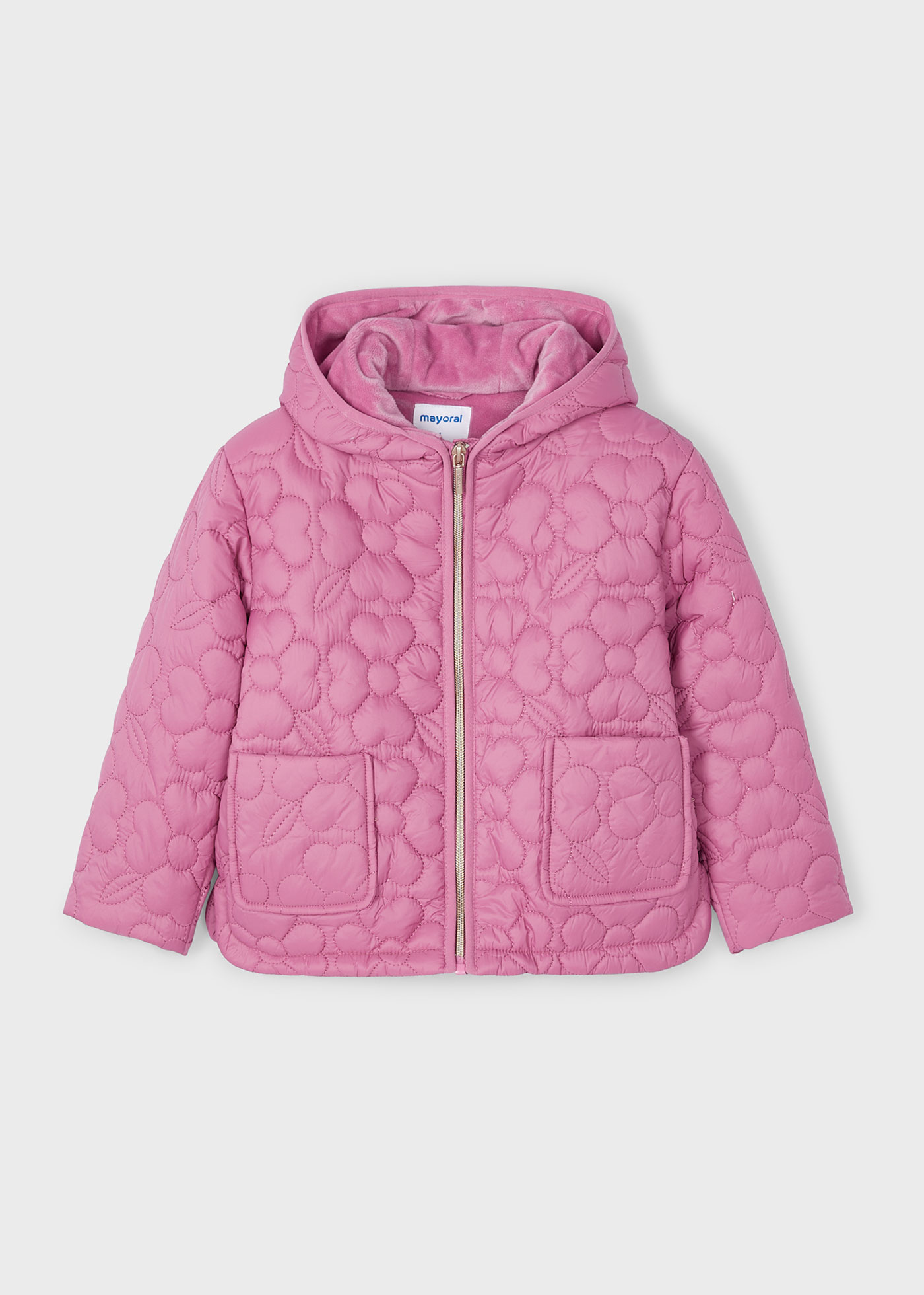 Girl Floral Quilted Coat