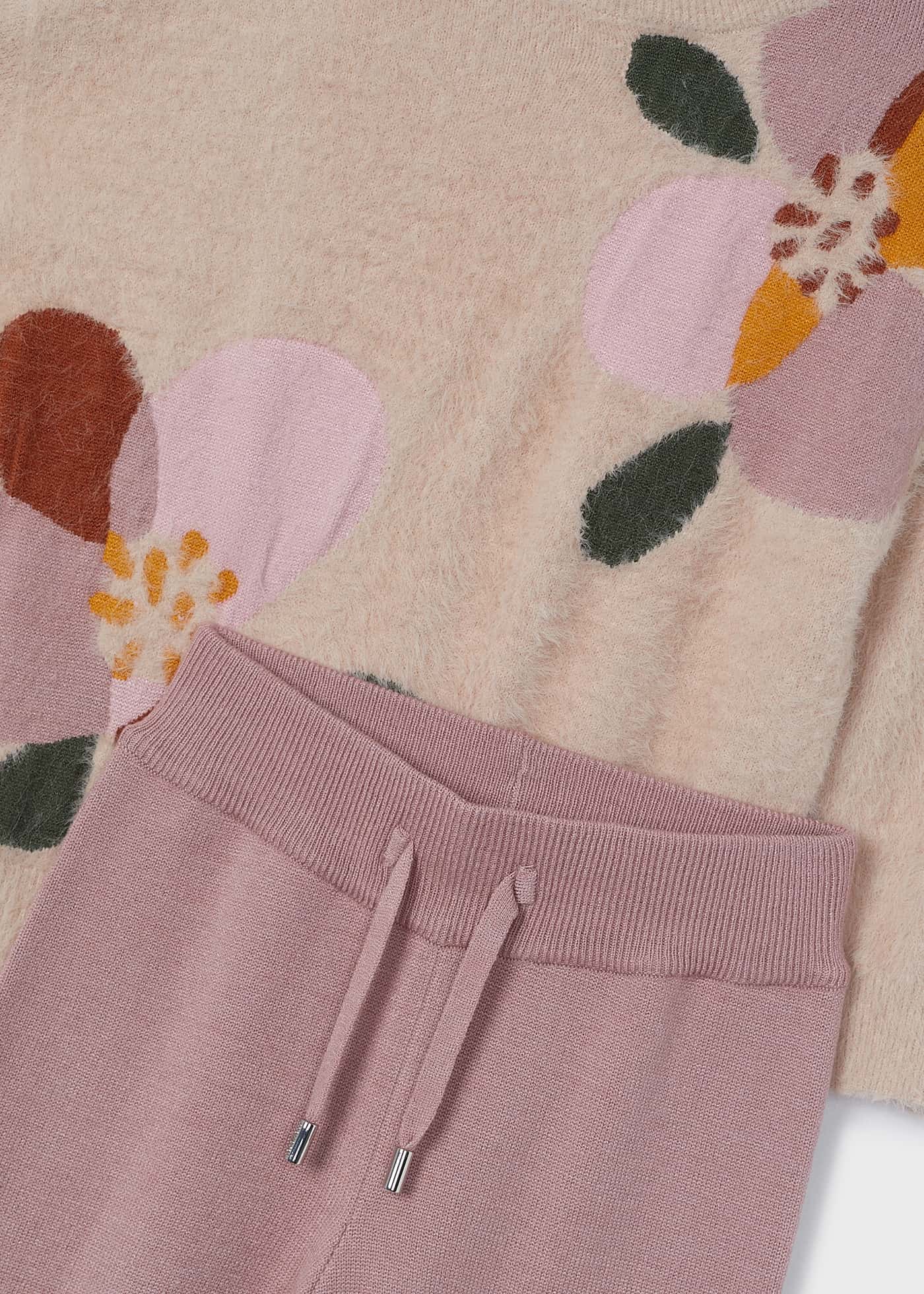 Conjunto pantalón tricot y suéter niña