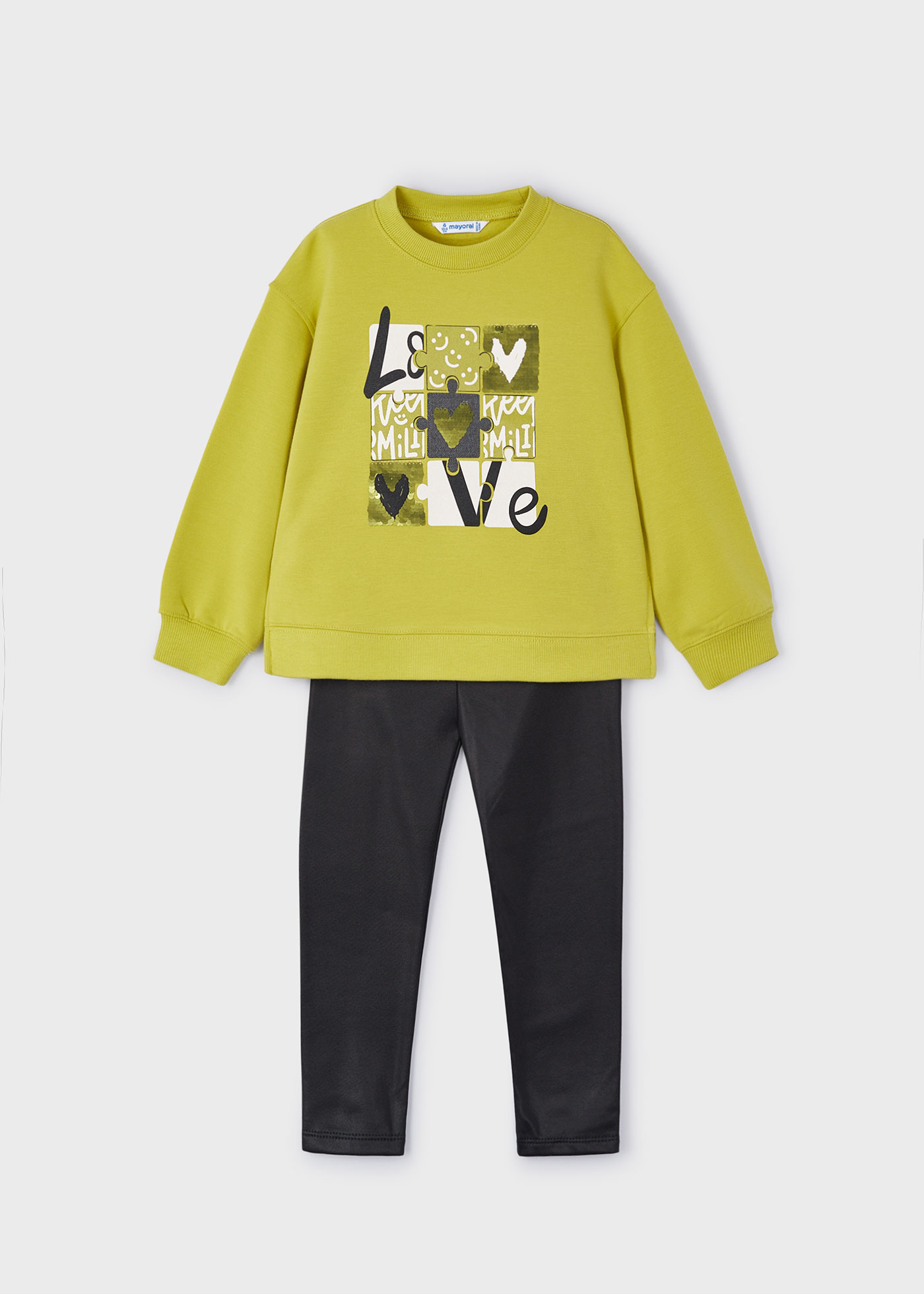 Girl Leggings and Sweatshirt Set