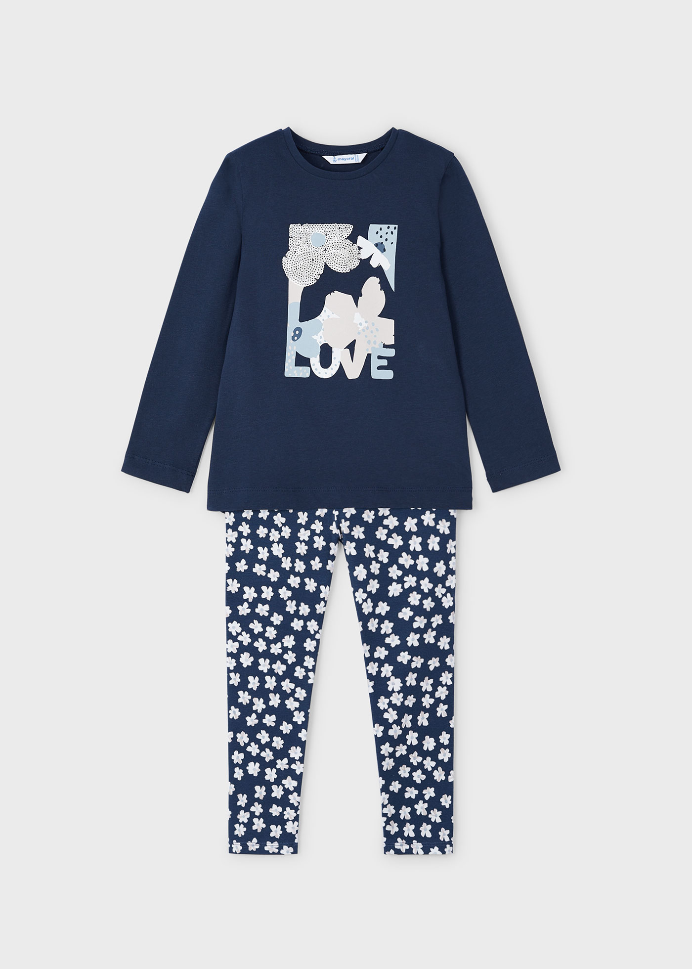 Girl T-Shirt and Print Leggings Set