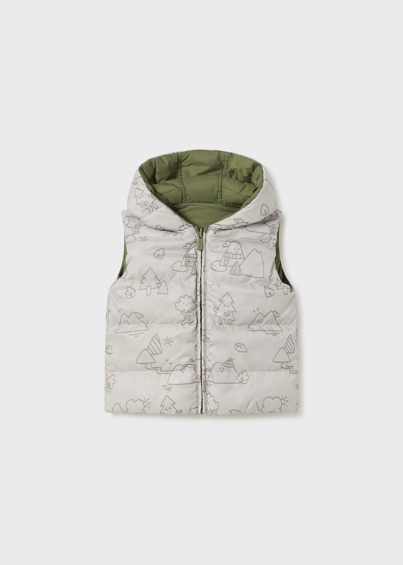 Reversible quilted vest for baby Forest | Mayoral ®