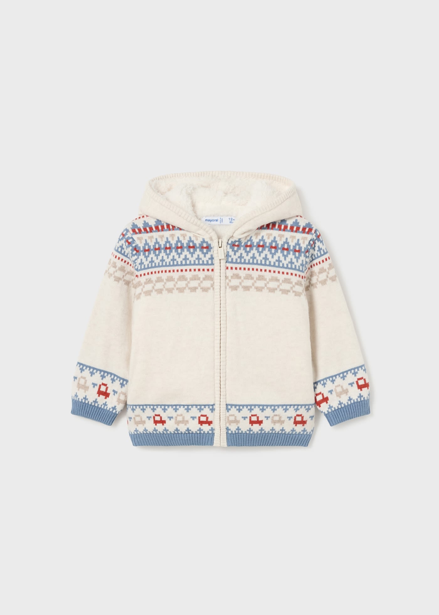 Cárdigan tricot forrado bebé
