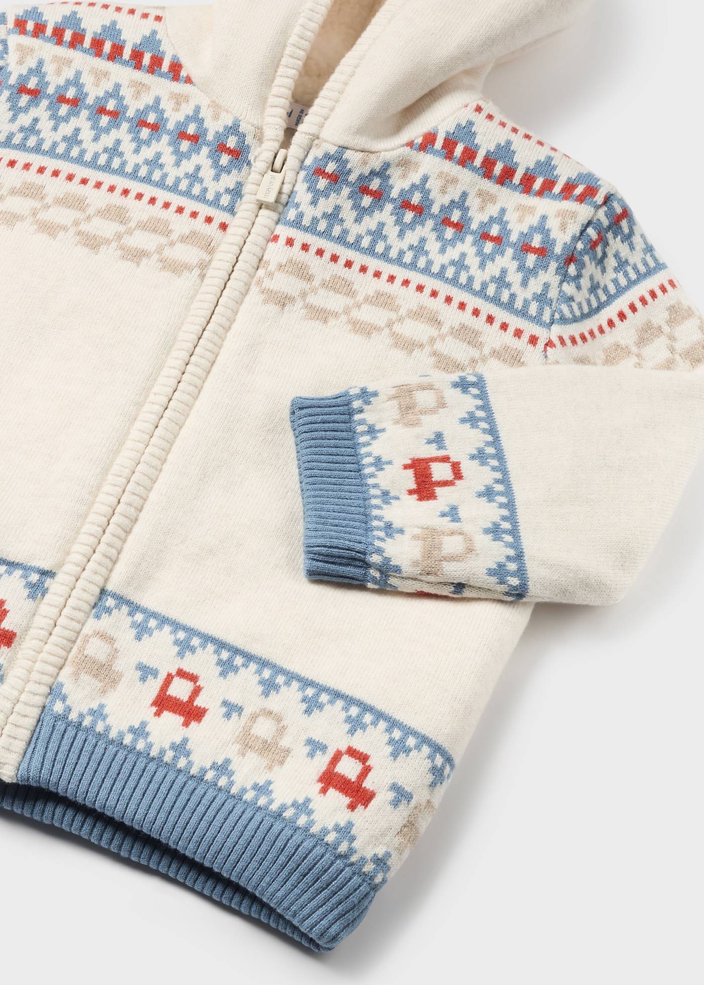 Cárdigan tricot forrado bebé