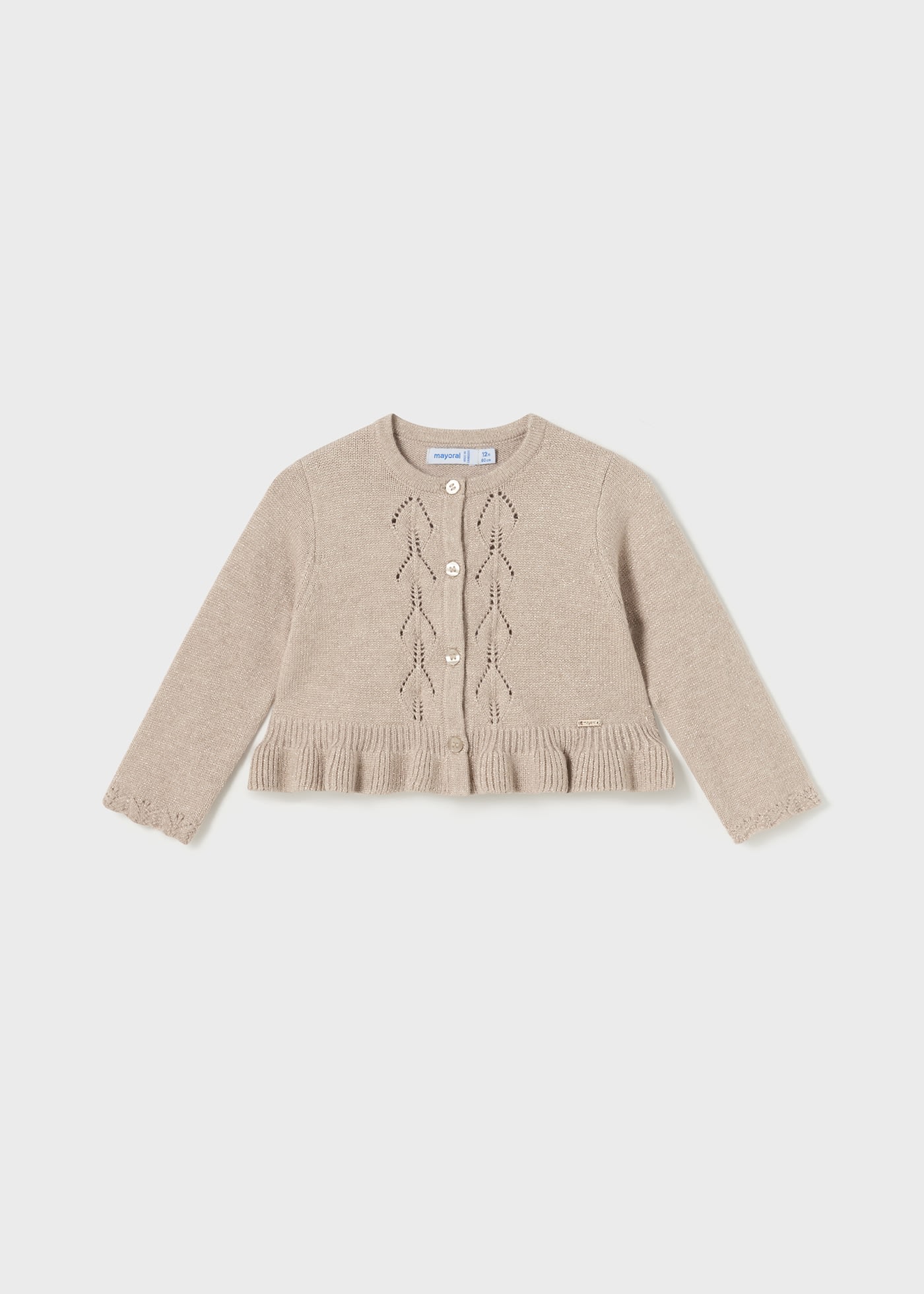 Cardigan tricoté à volants bébé