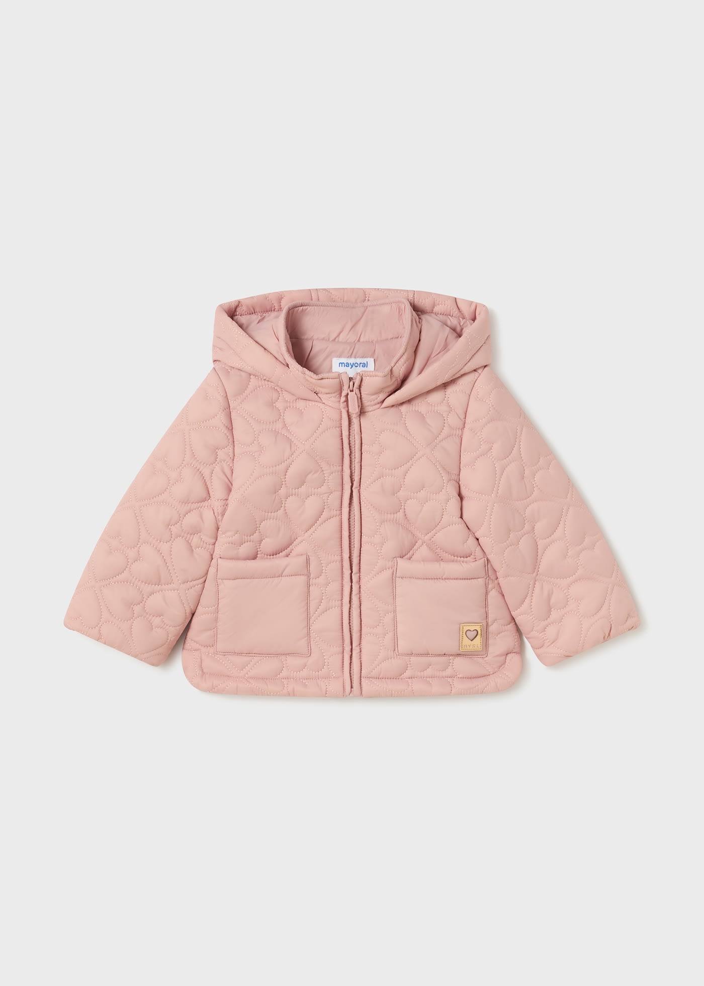 Manteau matelassé cœurs bébé