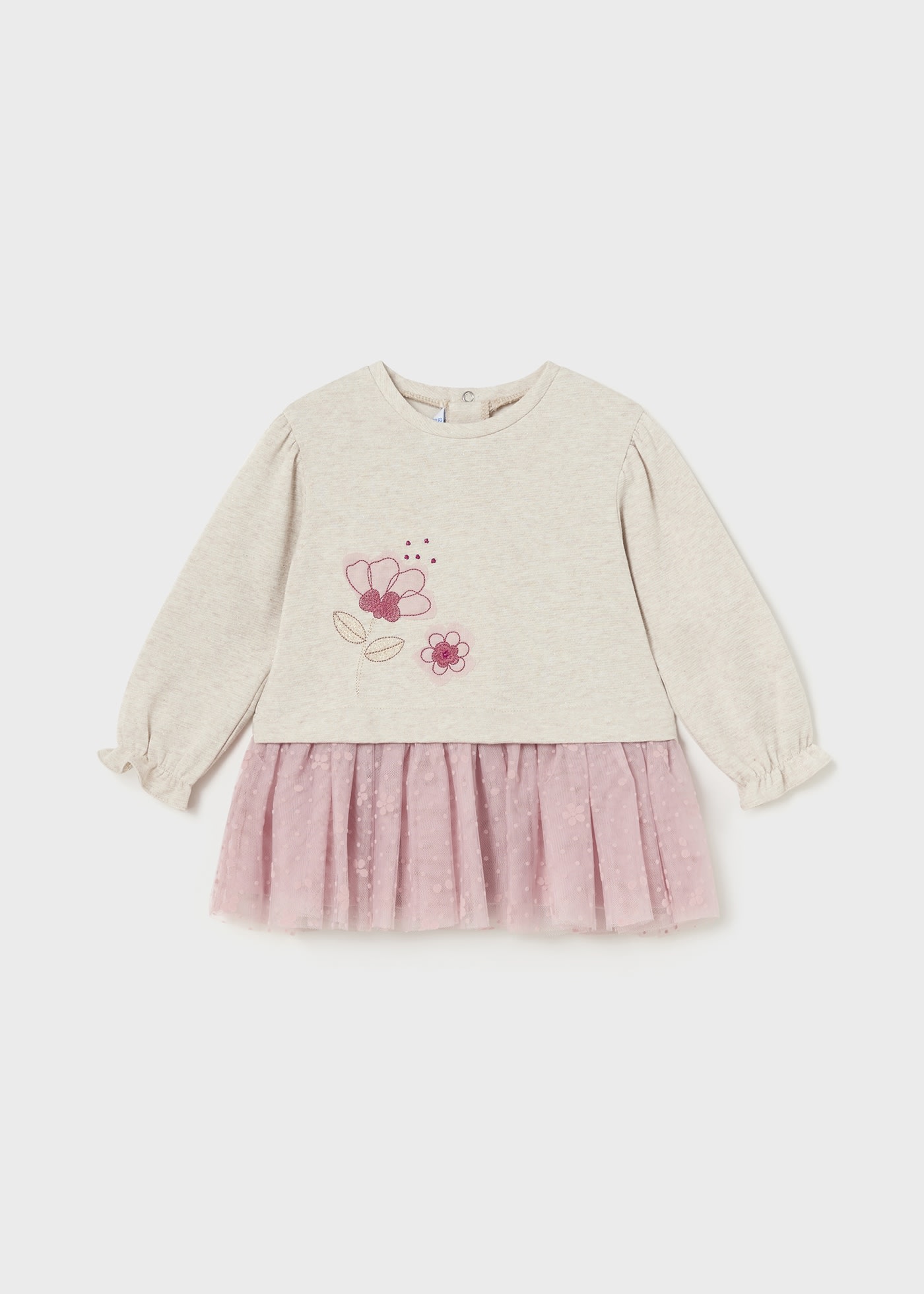 Vestido combinado tule bebé