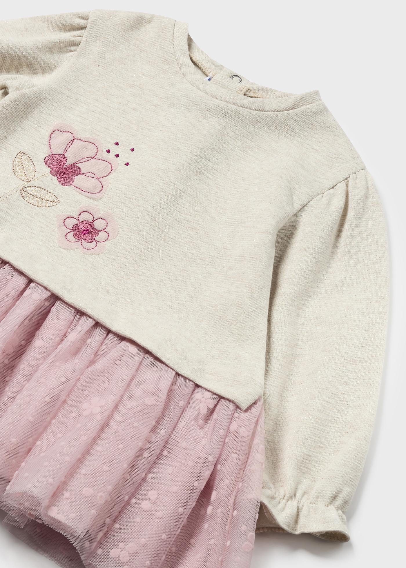 Vestido combinado tule bebé