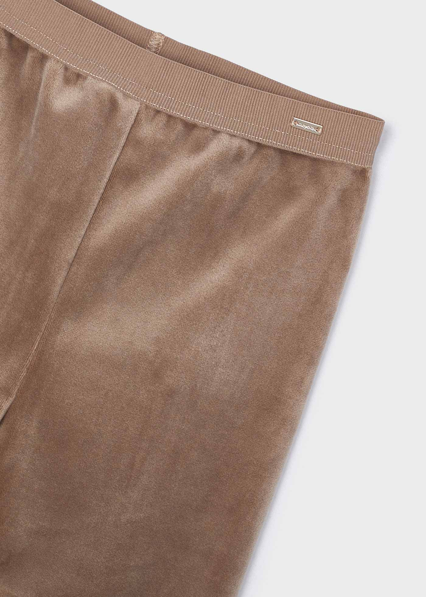 Aksamitne legginsy dziewczęce basic