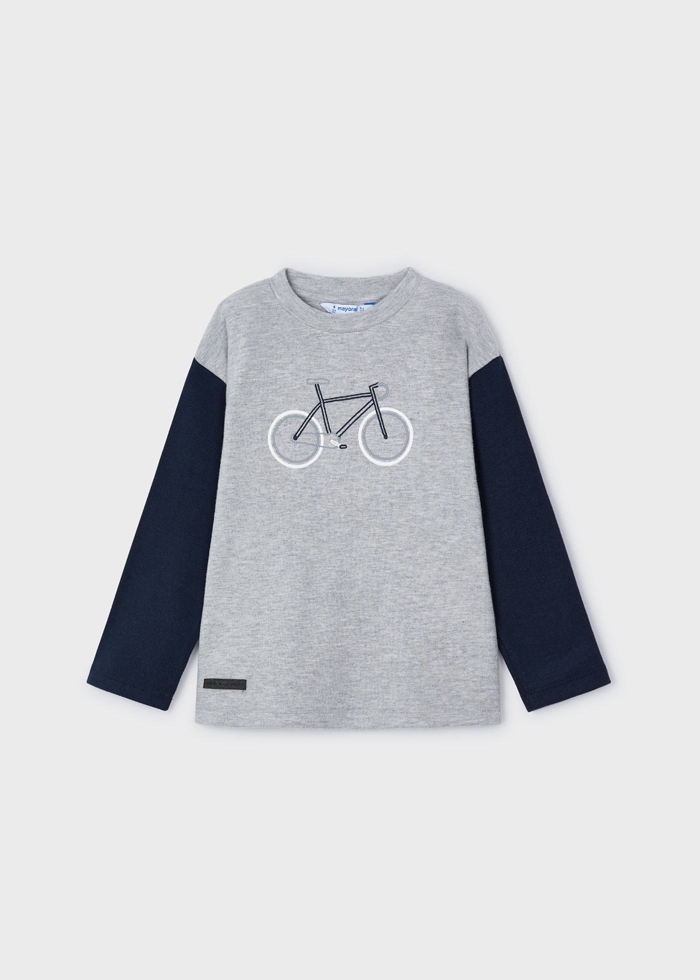 Camiseta bicicleta bordada niño