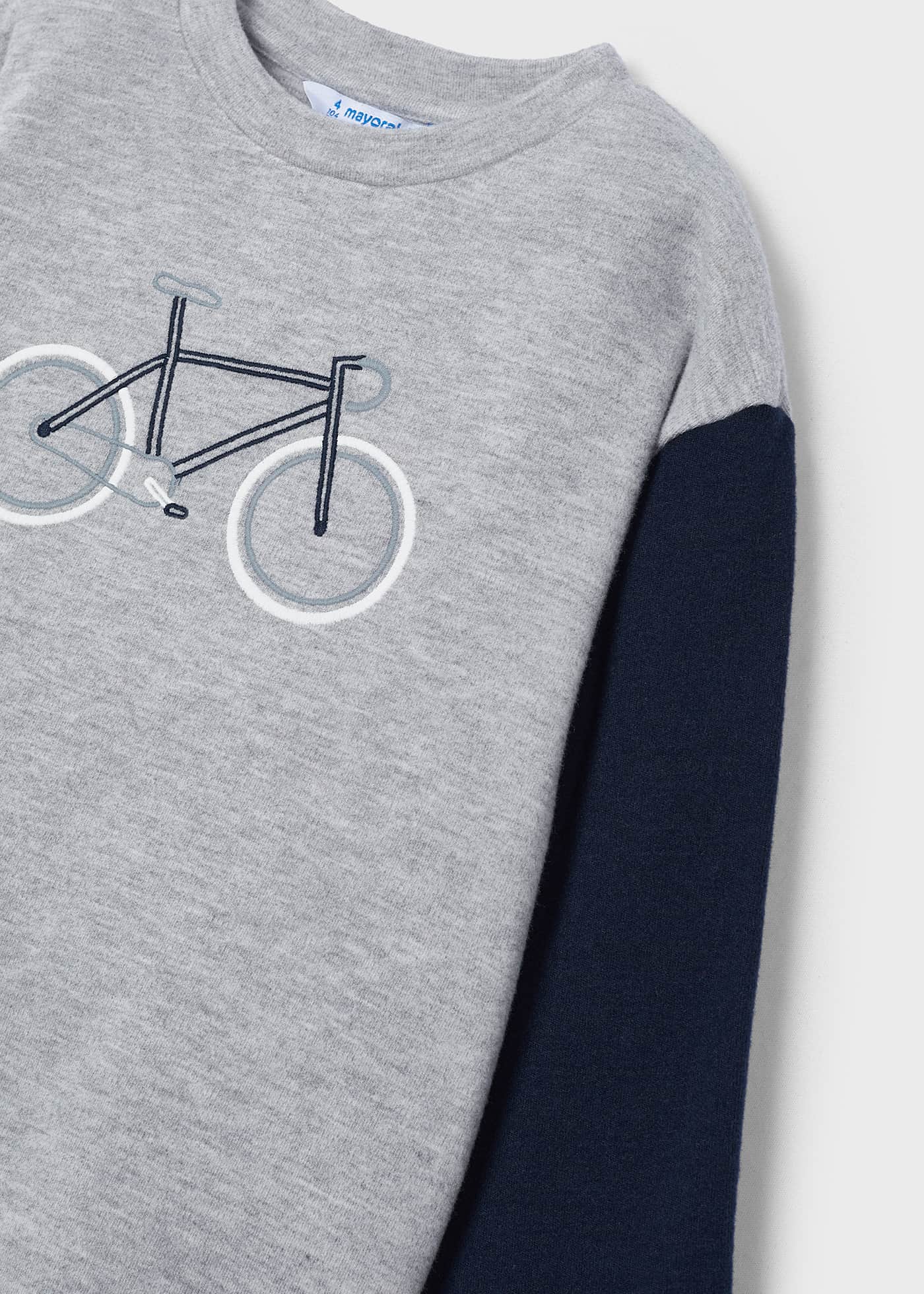 Embroidered bicycle T-shirt for boys