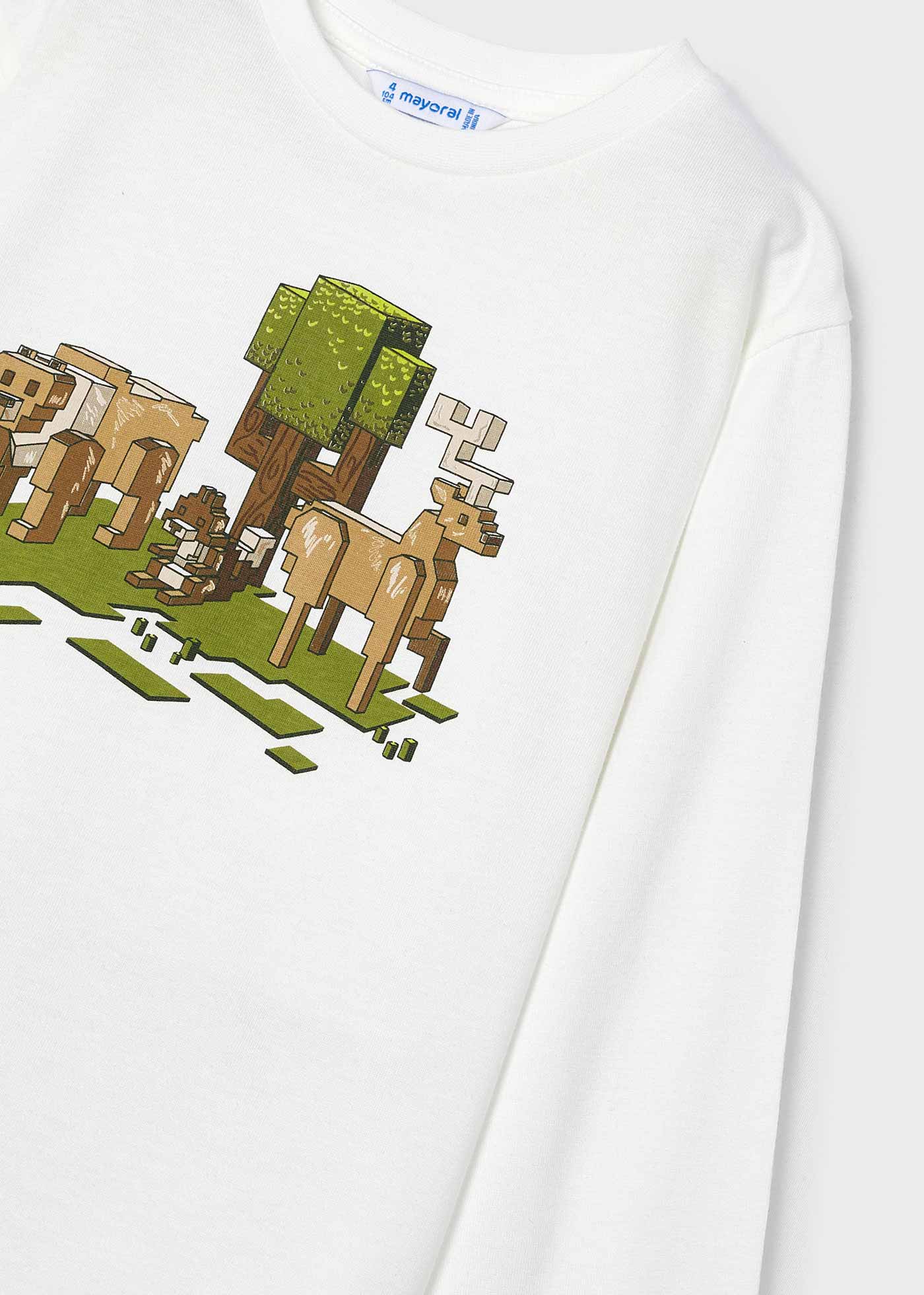 Camisola desenho píxeis menino