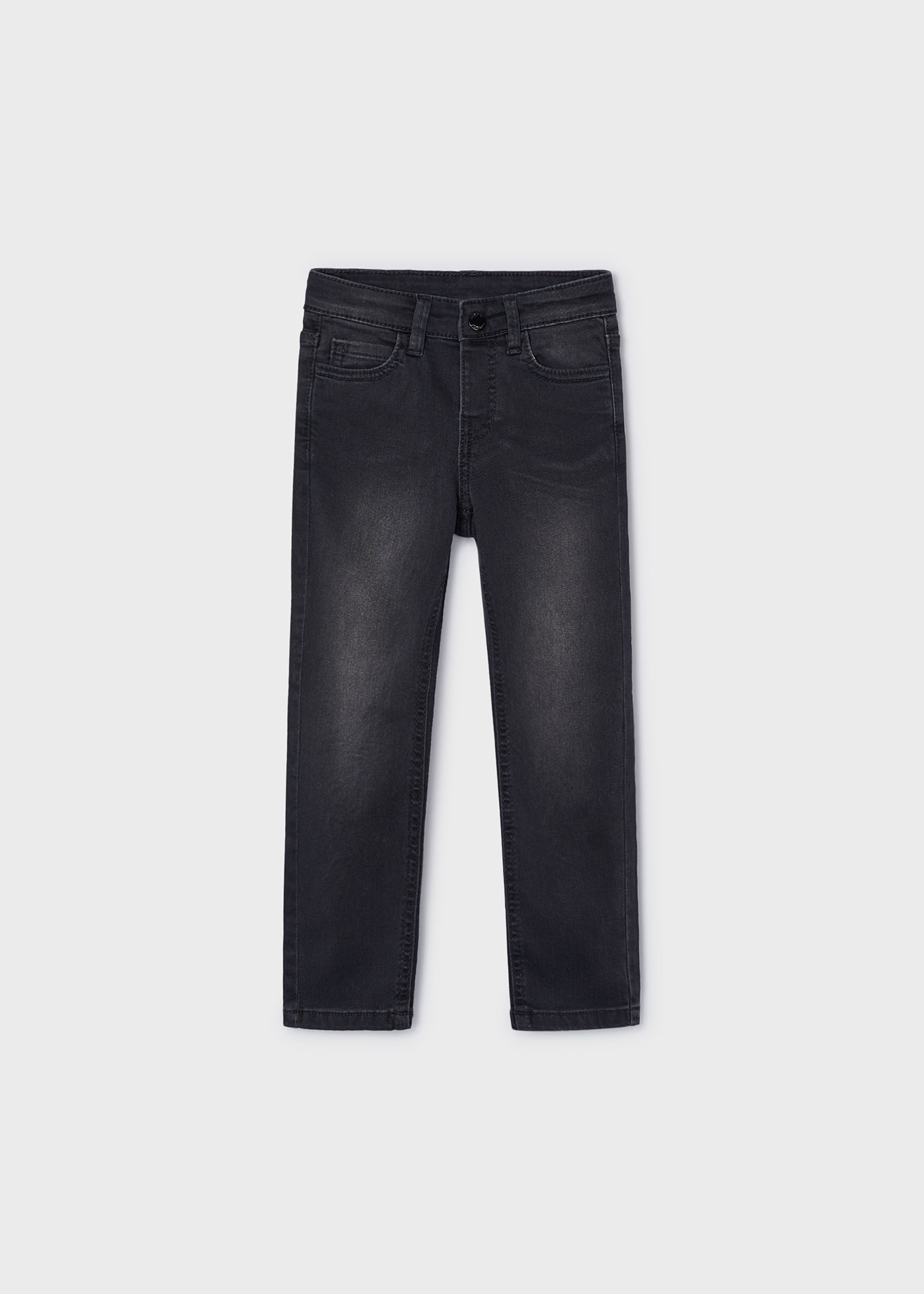 Pantalón denim entallado básico niño