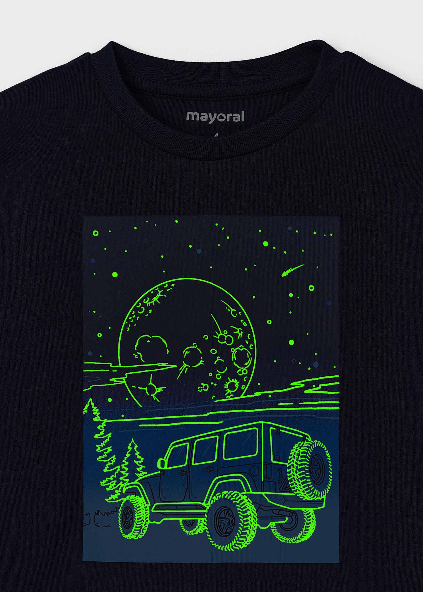Camisola gráfica fosforescente menino