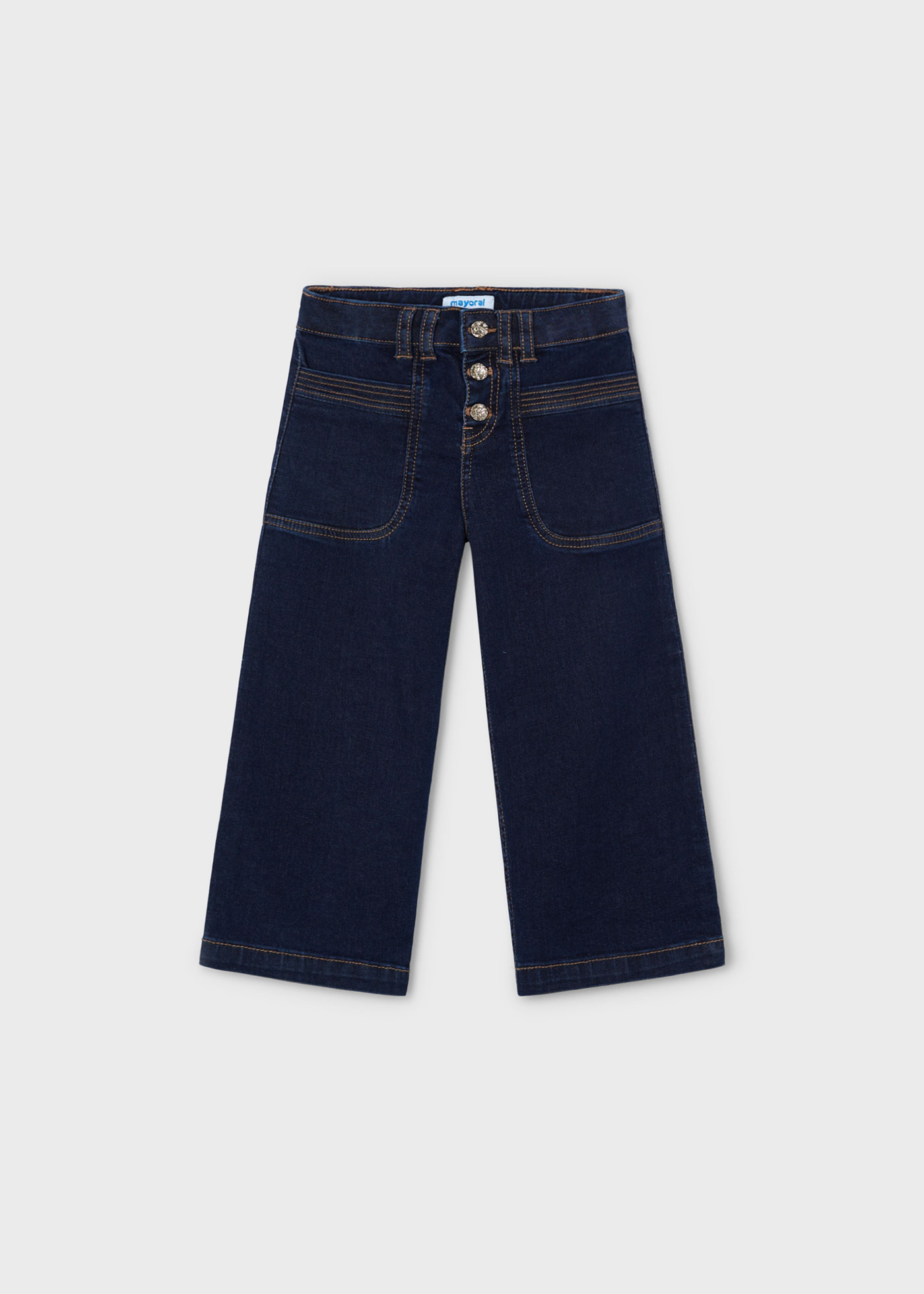 Pantalón denim acampanado niña