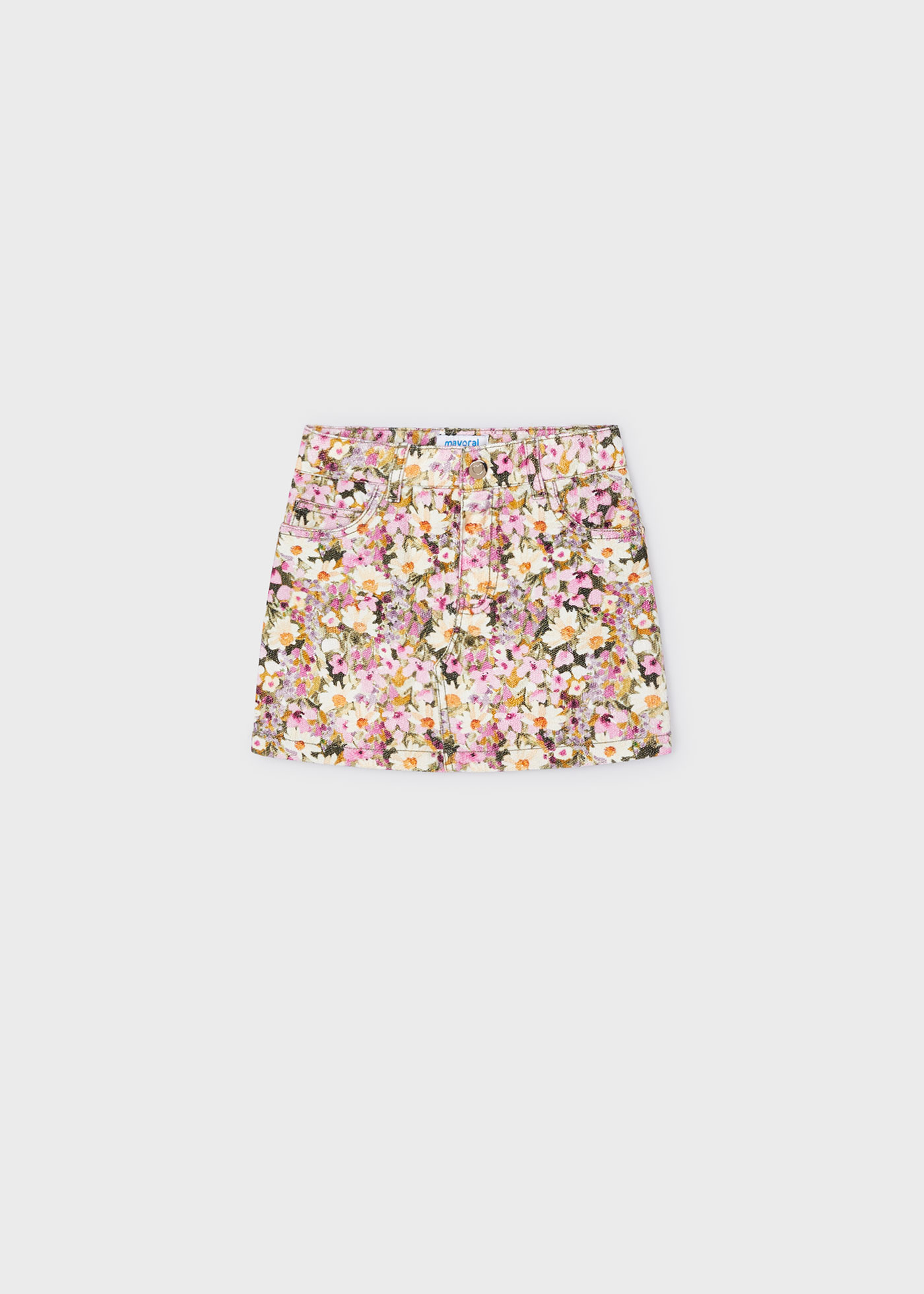 Girl Floral Corduroy Skirt