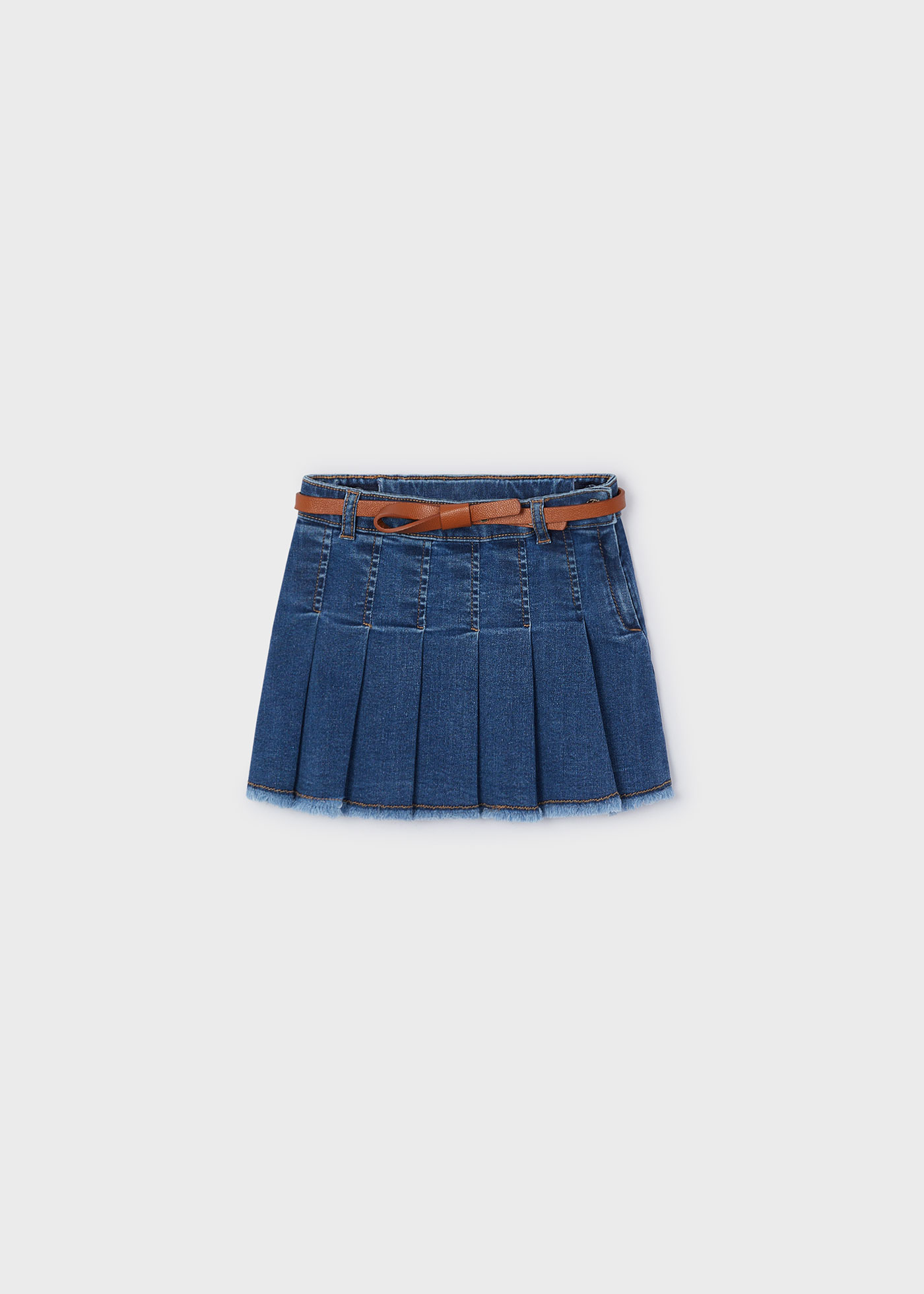 Jupe en denim avec ceinture fille