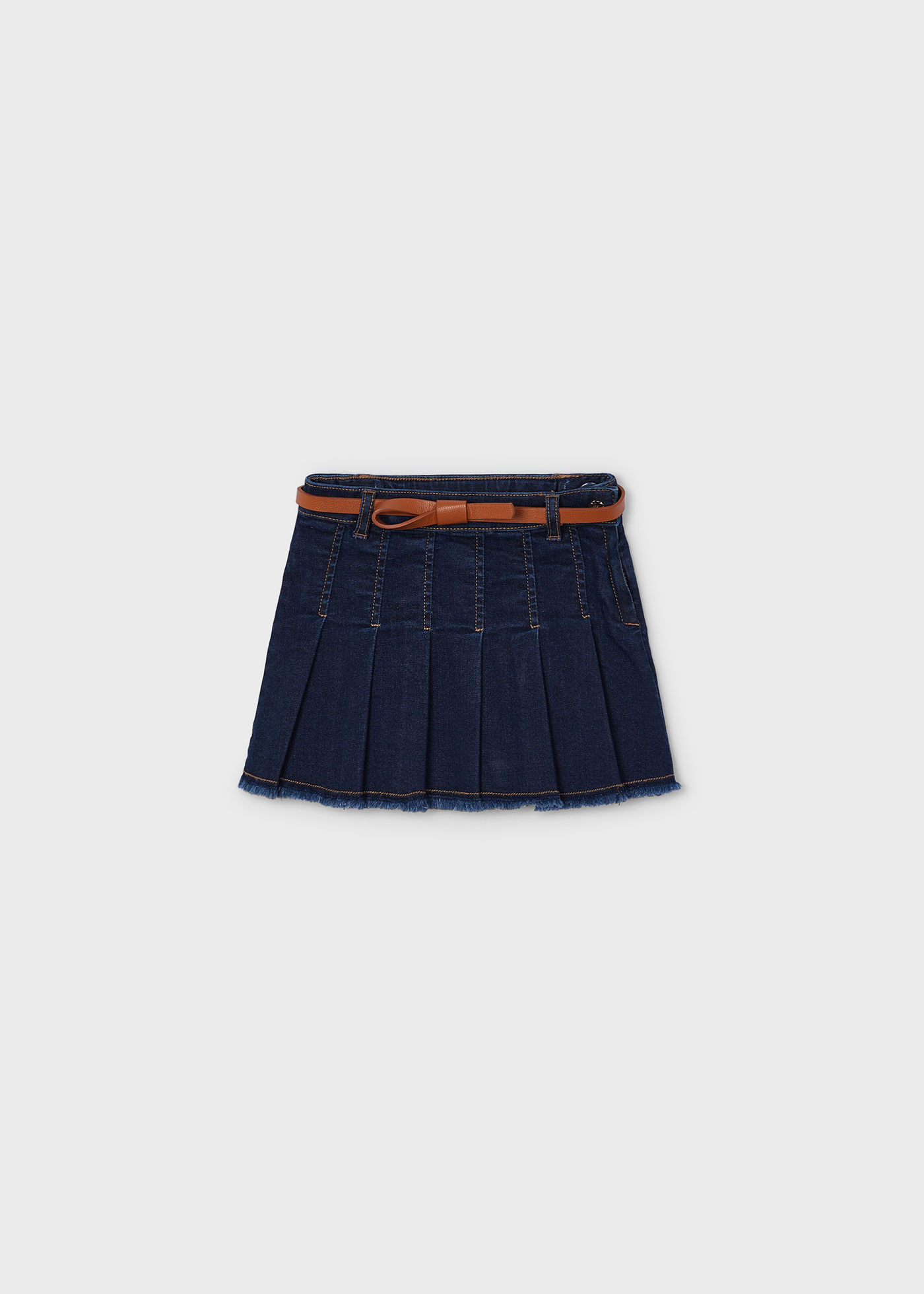 Girl Denim Skirt with Belt