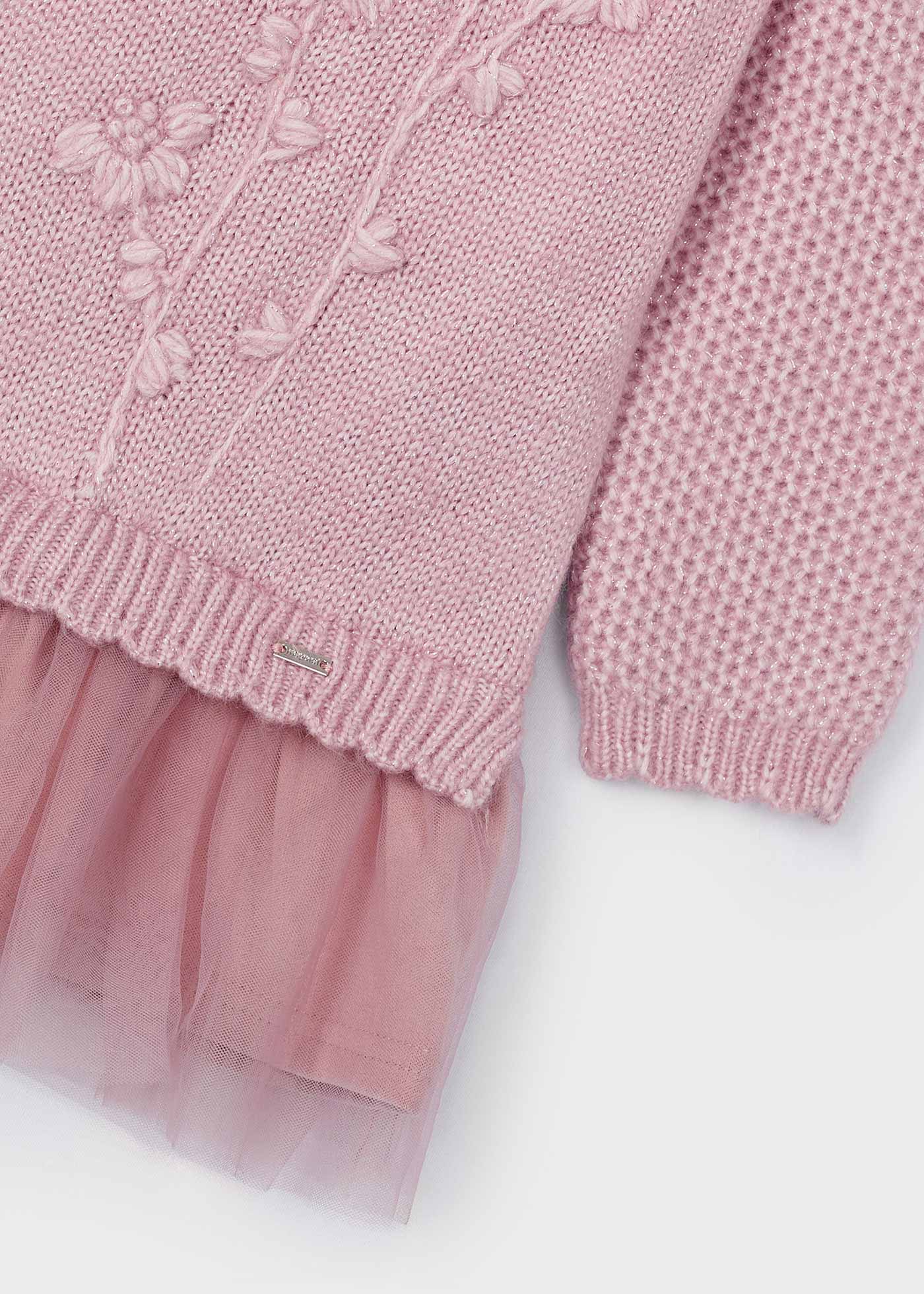 Vestido combinado tule menina