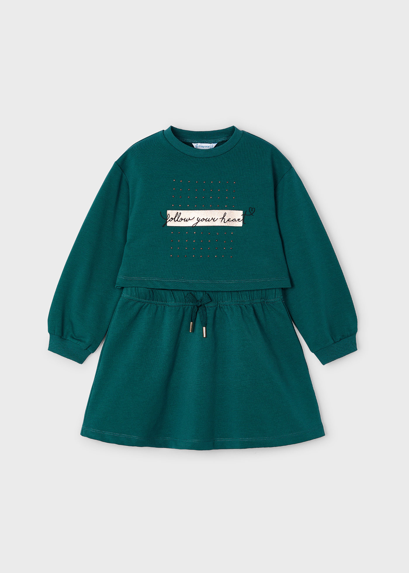 Robe sans manches avec sweat texte fille