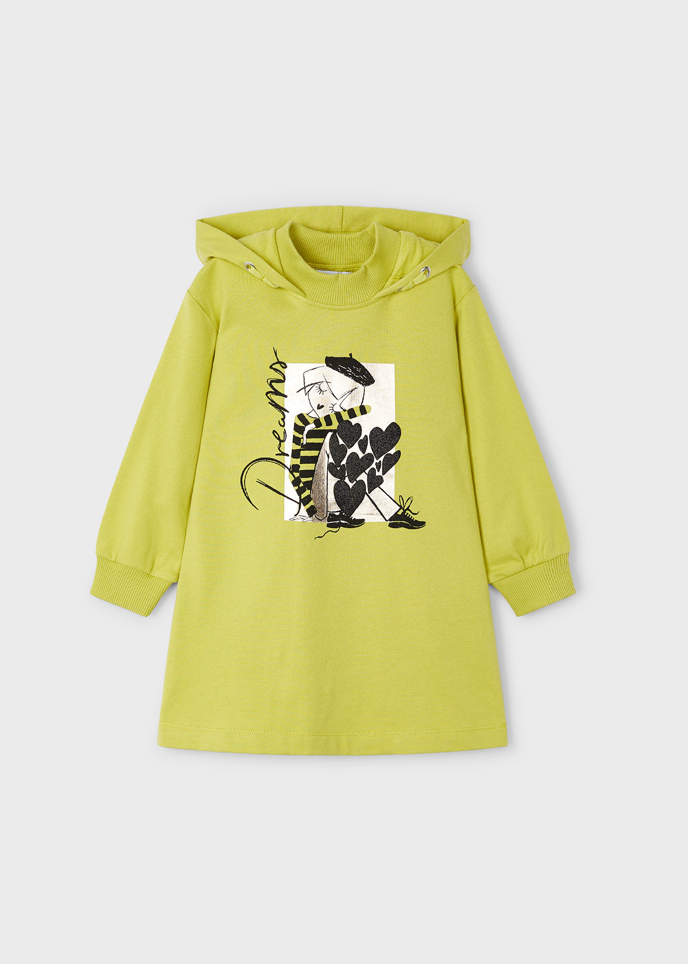 Girl Print Sweatshirt Dress