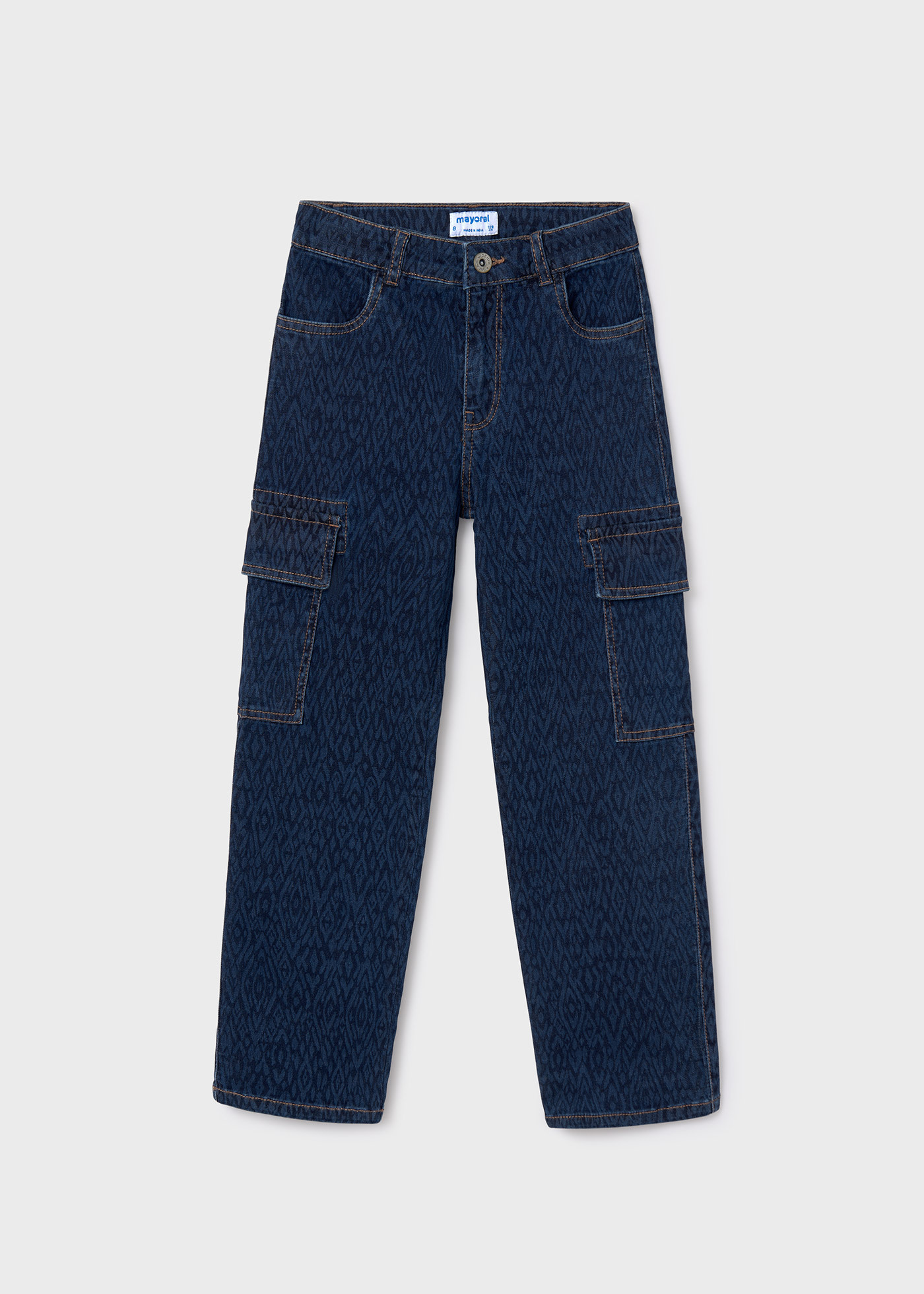 Pantalon en denim cargo fille