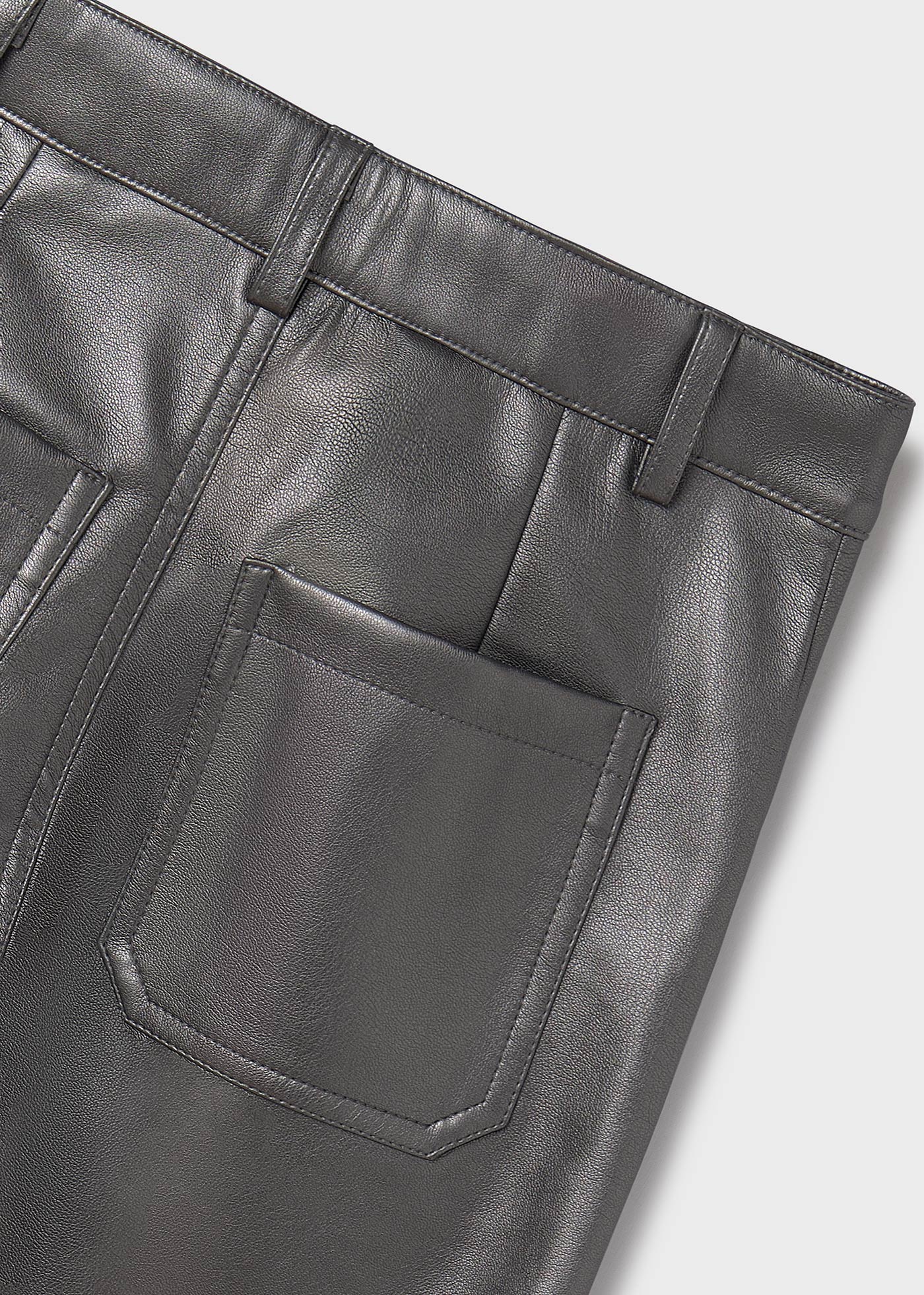 Girl Faux Leather Flared Trousers