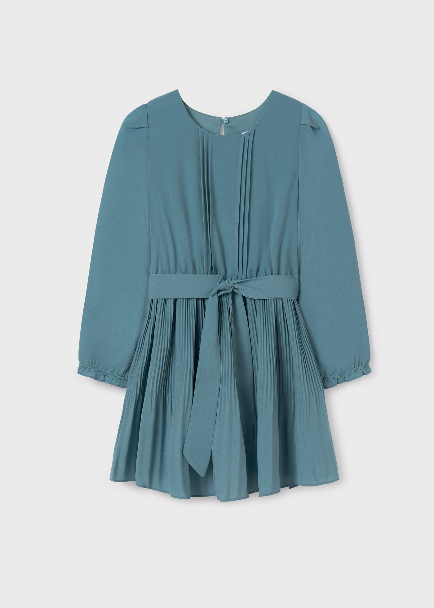 Girl Pleated Crepe Dress