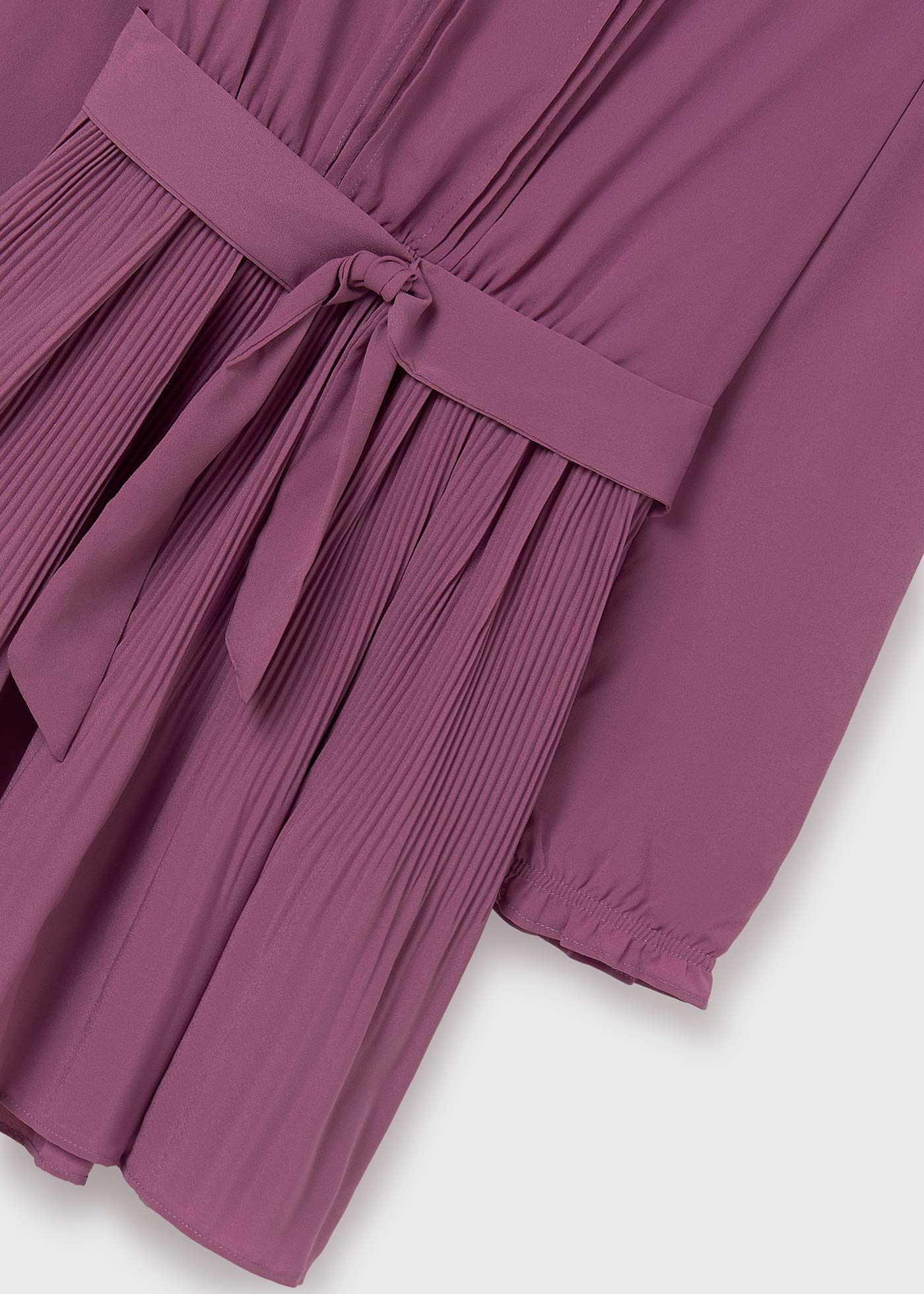 Pleated crepe dress for girls