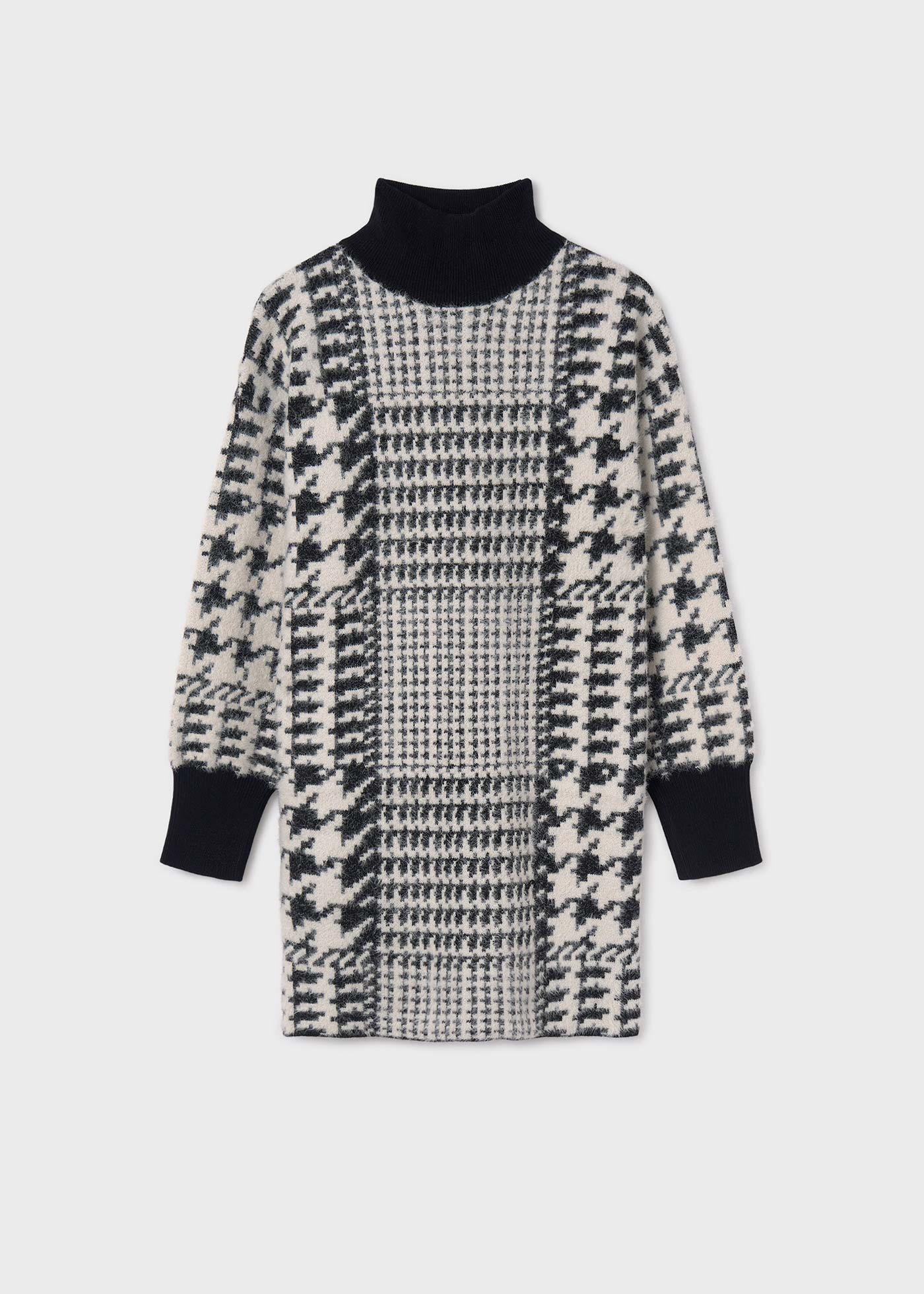 Girl Houndstooth Knit Dress