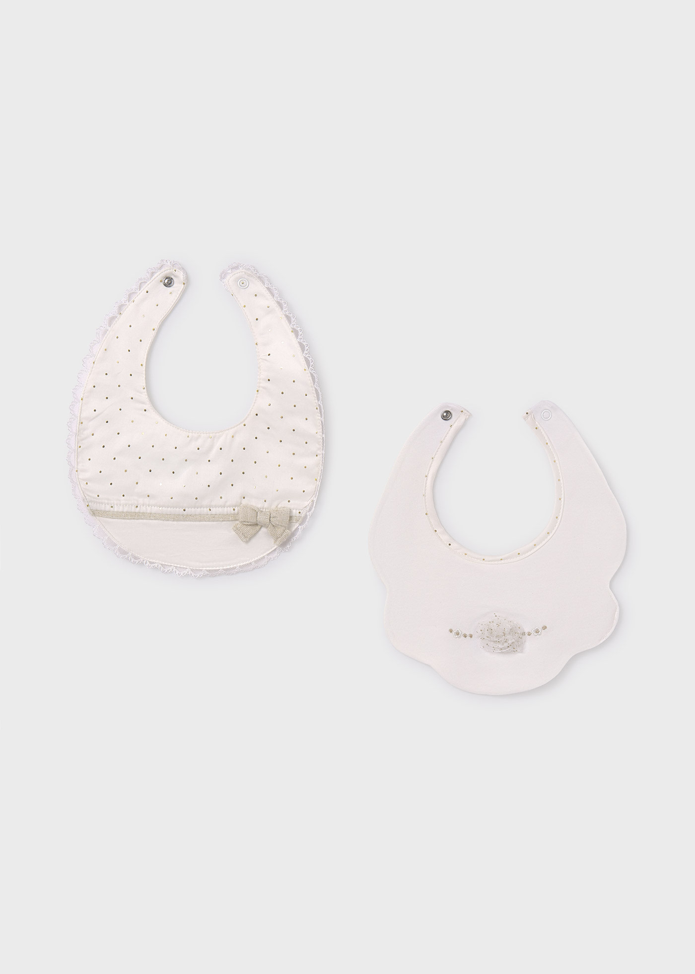 Baby 2-Pack Embroidered Water-Resistant Bibs